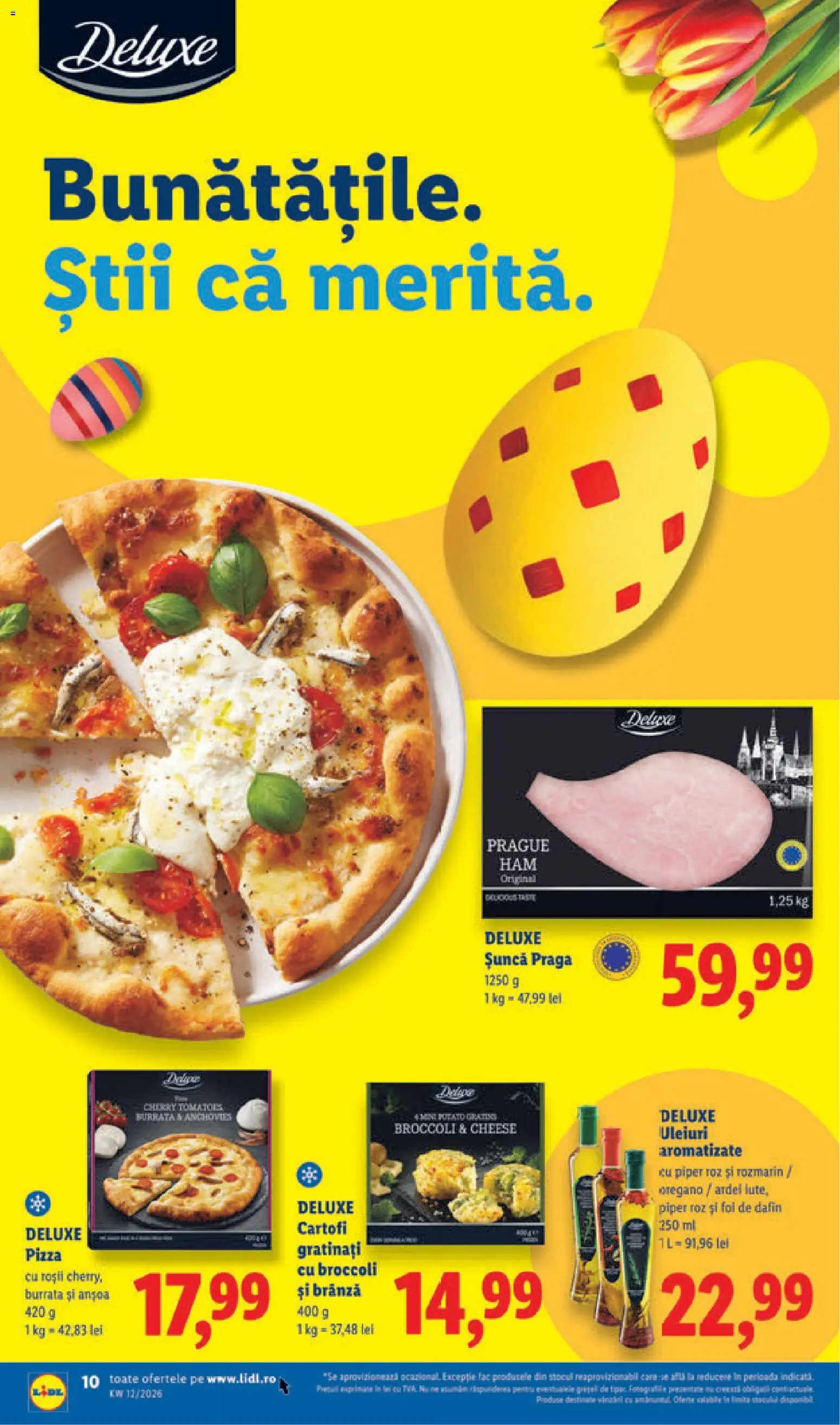 Noul catalog Lidl – valabil de la 16.03.2026 | Pagină: 10 | Produse: Çift taraflı üst, Roșii, Cartofi, Piper