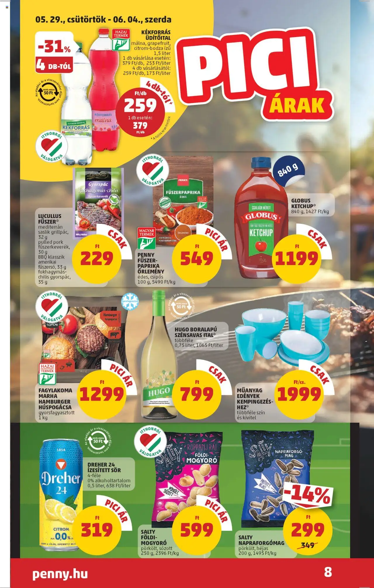 PENNY akciós ujság - amely érvényes a következő dátumtól: 29.05.2025 | Oldal: 10 | Termékek: Napraforgómag, Sör, Fűszer, Citrom