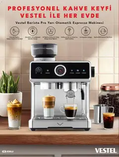 01.12.2025 tarihinden itibaren geçerli olan Vestel kataloğu önizlemesi | Sayfa: 14 | Ürünler: Espresso makinesi, Kahve, Öğütücü
