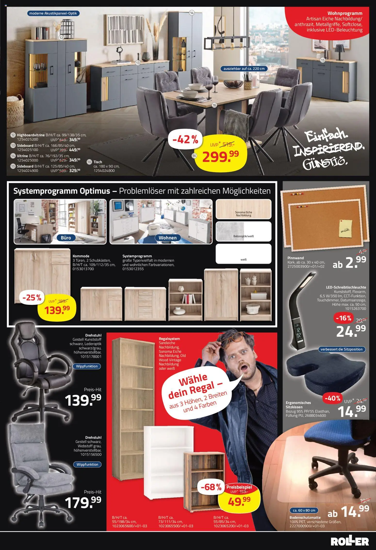 Roller - Black Friday – gültig ab 23.11.2025 | Seite: 11 | Produkte: Sideboard, Kommode, Regal, Tisch