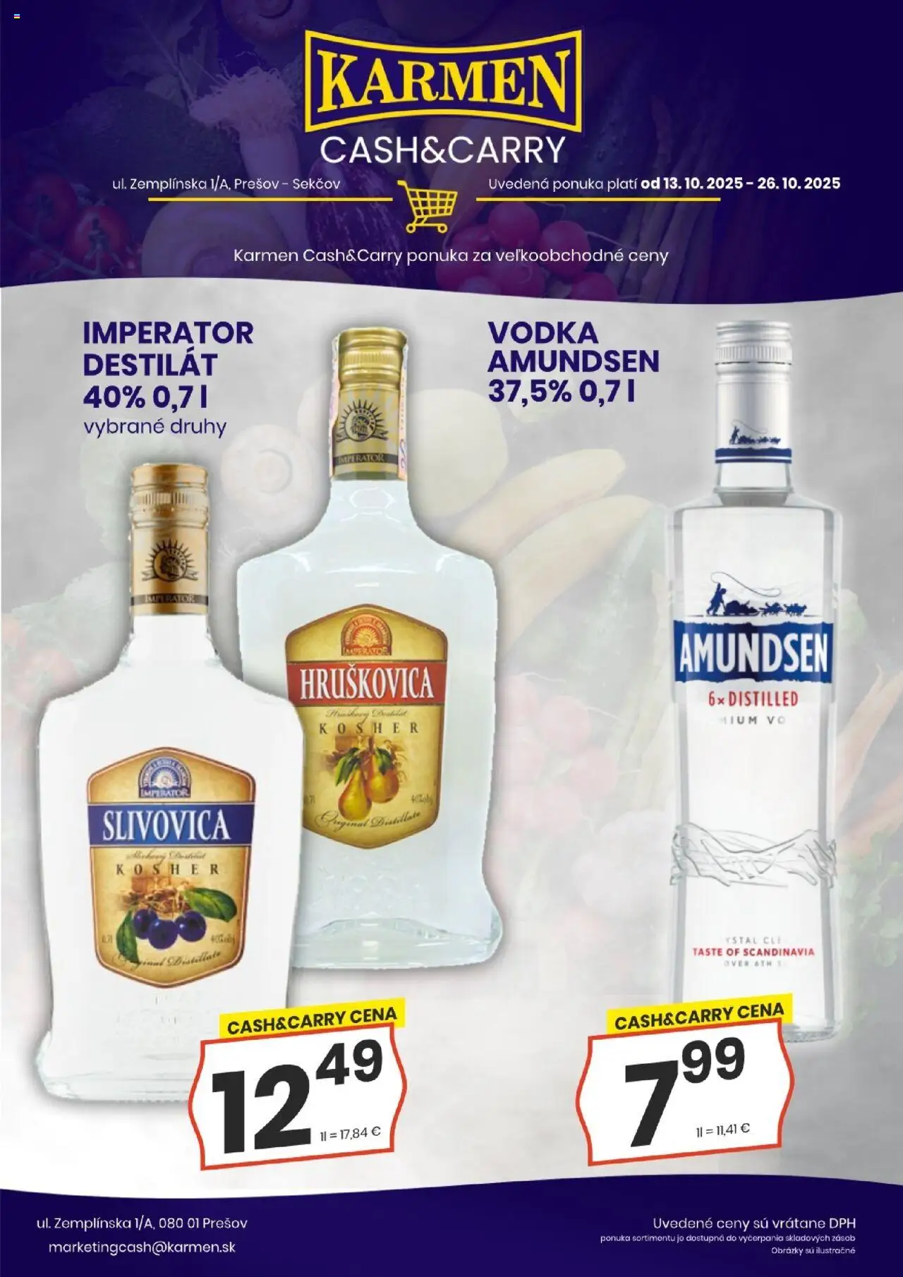 Nové KARMEN CBA akcie – leták je platný od 13.10.2025 | Strana: 5 | Produkty: Slivovica, Vodka, Destilát