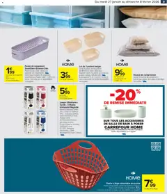 Carrefour Market - Prévisualisation de Carrefour Market Nettoyage, rangement, bricolage  valide à partir de 27.01.2026 | Page: 9 | Produits: Câble, Panier à linge, Panier, Lampe