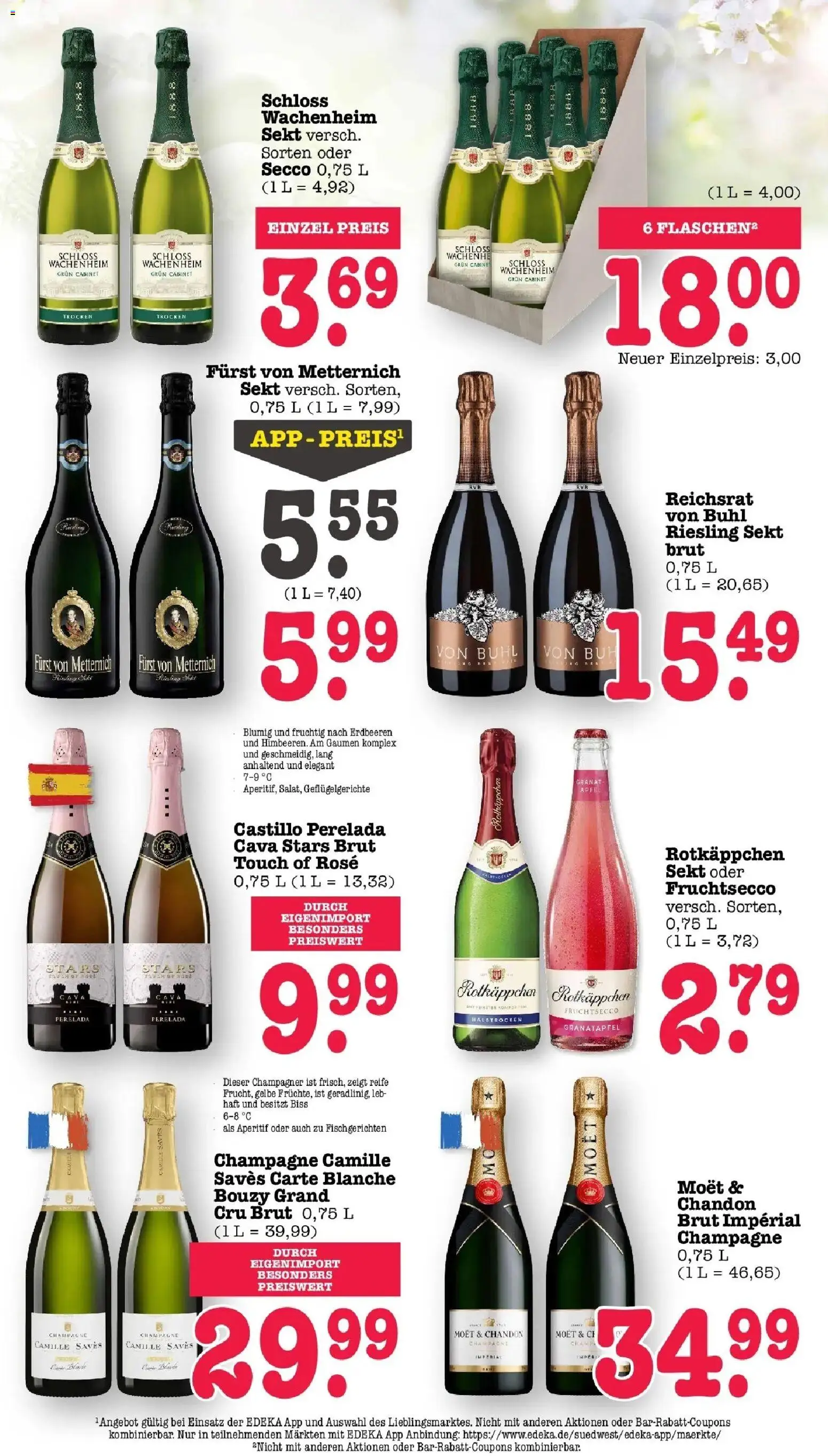 E center Prospekt Mannheim-Wohlgelegen	 – gültig ab 23.03.2026 | Seite: 48 | Produkte: Furst von metternich, Granatapfel, Äpfel, Rotkäppchen