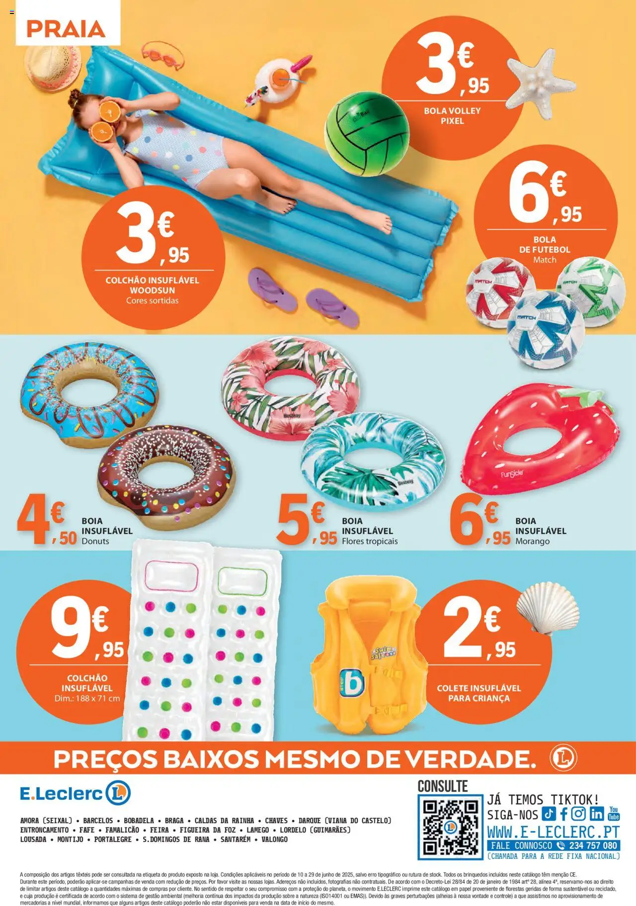 E.Leclerc - Folheto Especial Praia │ válido de 10.06.2025 | Página: 16 | Produtos: Flores, Colchão, Colchão insuflável, Colete