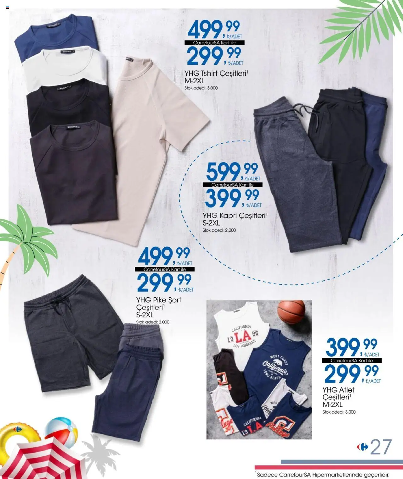 CarrefourSA - Tatil Katalogu  - 02.06.2025 tarihinden itibaren geçerlidir | Sayfa: 27 | Ürünler: Atlet, Şort, Pike