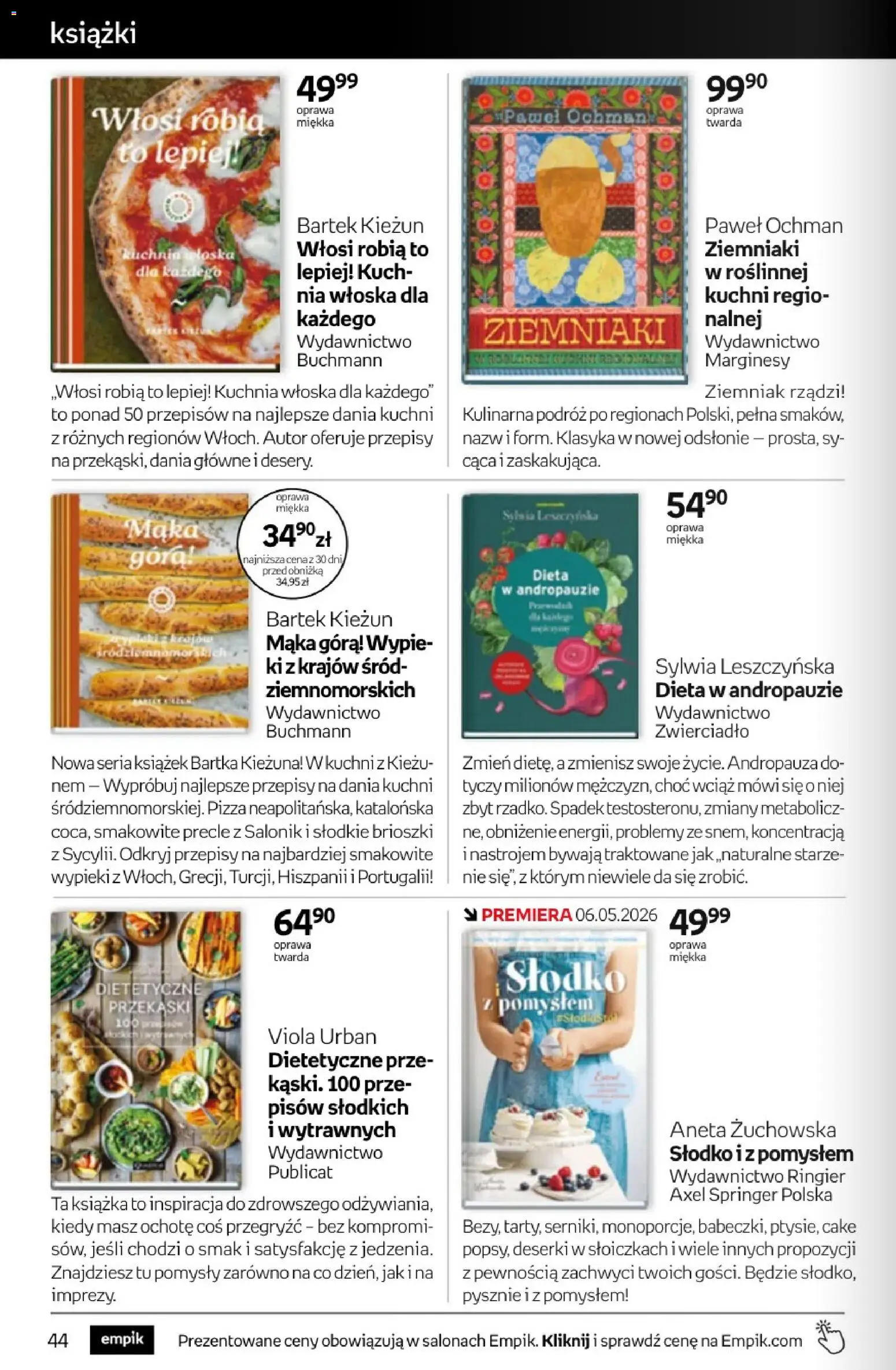 Empik promocje - Tom kultury Książki od 22.04.2026 | Strona: 44 | Produkty: Książki, Pizza, Ziemniaki