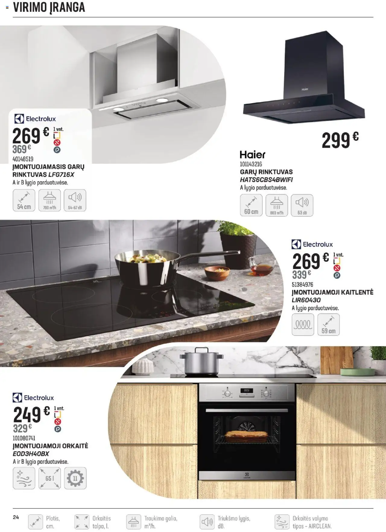 Senukai - Leidinys│galioja nuo 13.08.2025 | Puslapis: 24 | Prekių: Orkaitė, Kaitlentė