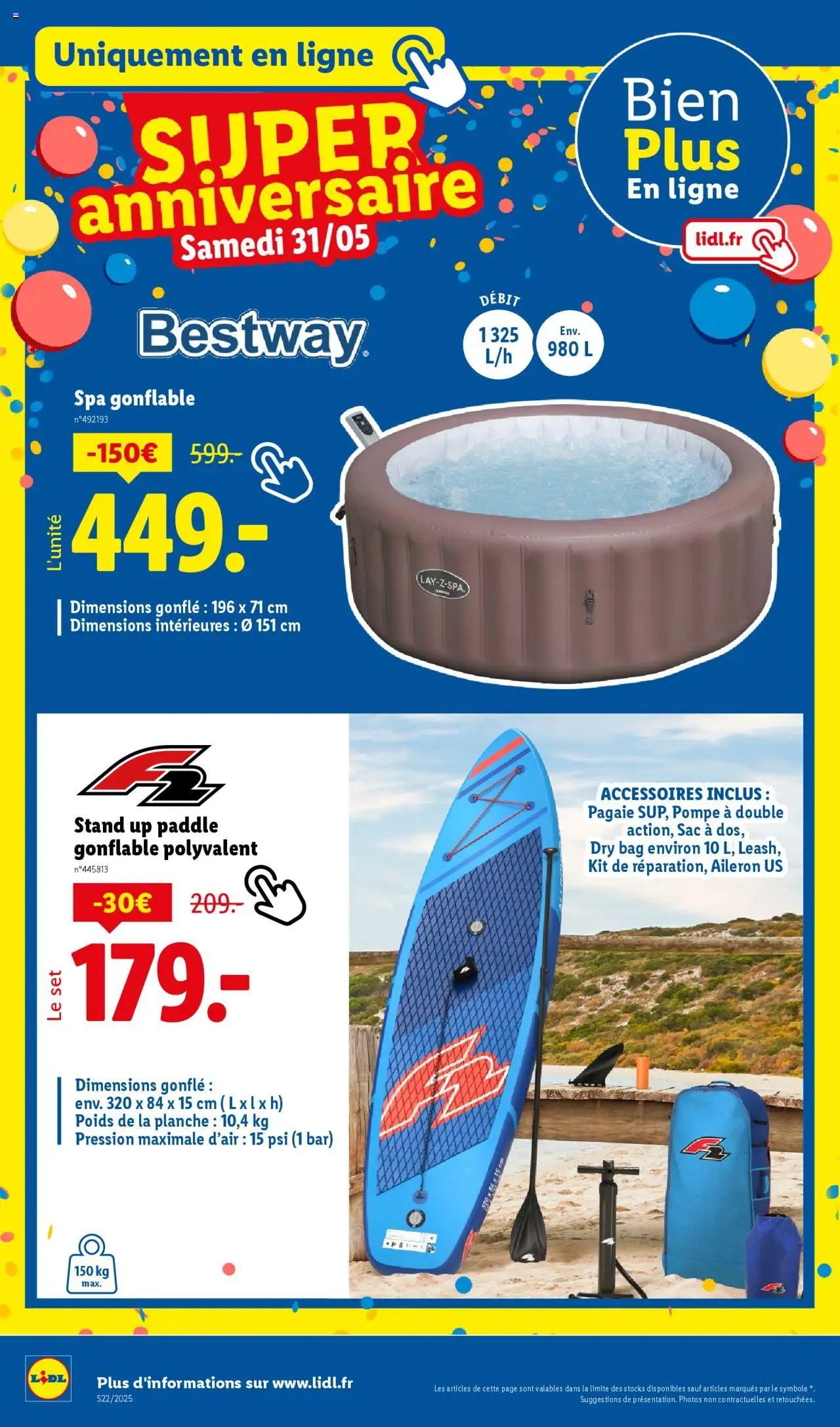  | Page: 20 | Produits: Sac, Poids, Spa gonflable, Paddle