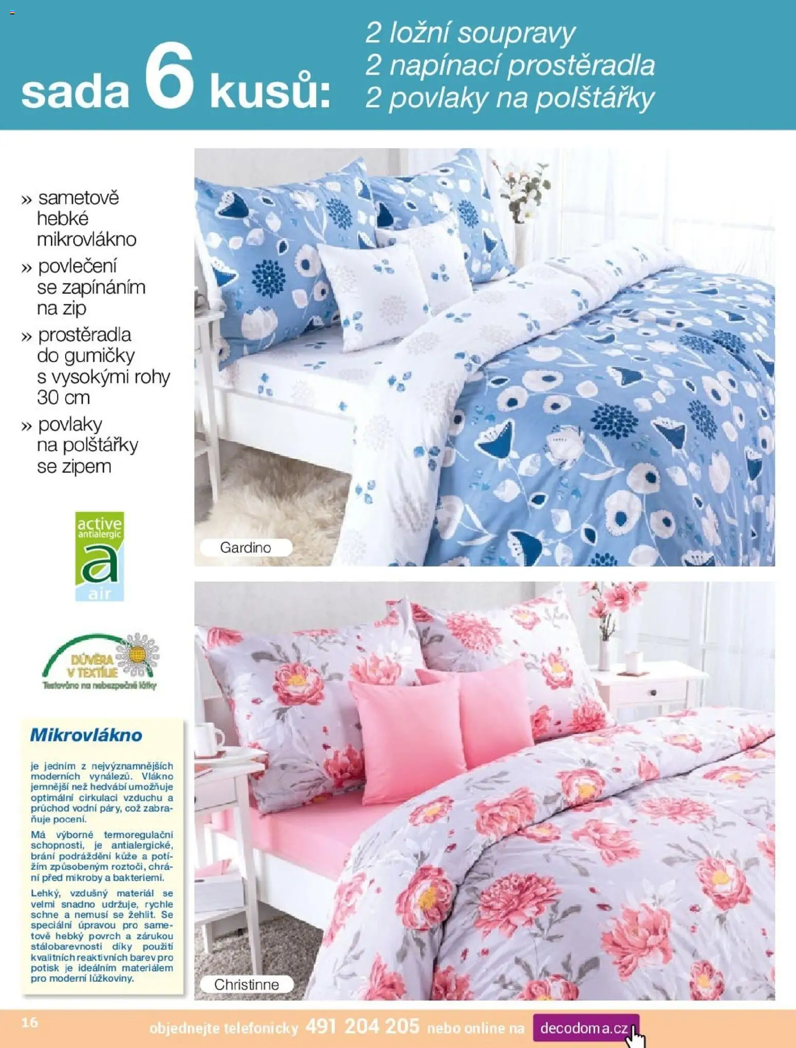 Decodoma katalog od 16.02.2026 | Strana: 16 | Produkty: Polštářky, Prostěradla, Povlečení