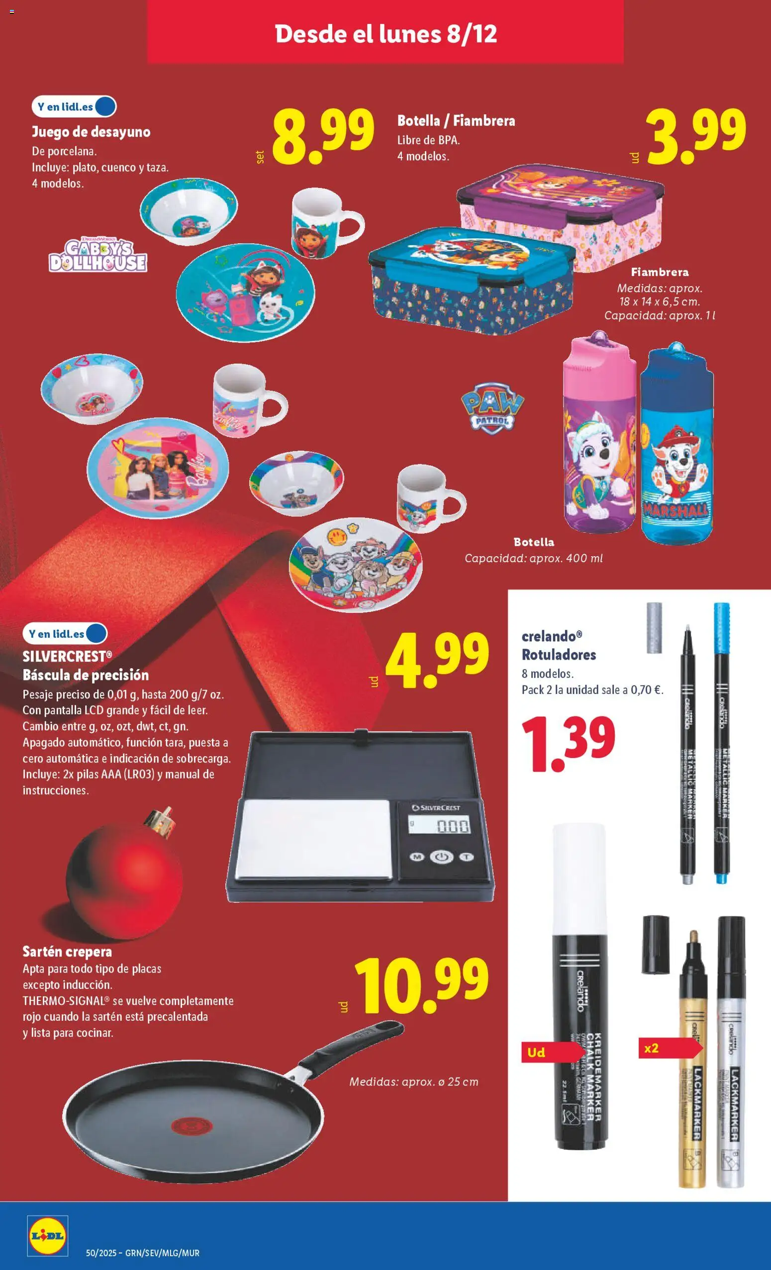 Lidl folleto de bazar │ válido desde el 08.12.2025 | Página: 14 | Productos: Fiambrera, Pan
