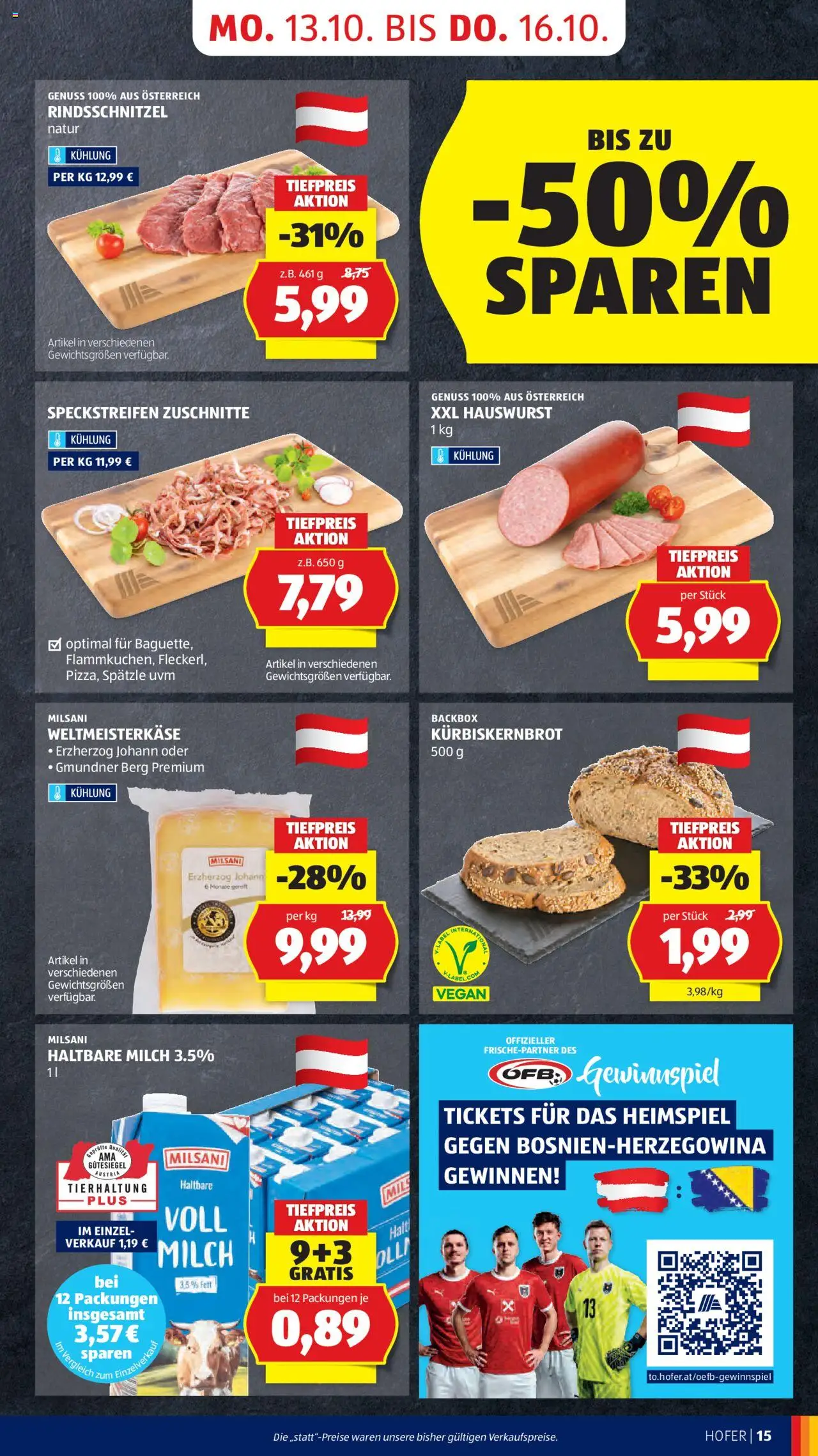 Hofer Flugblatt gültig ab 10.10.2025 | Seite: 17 | Produkte: Milch