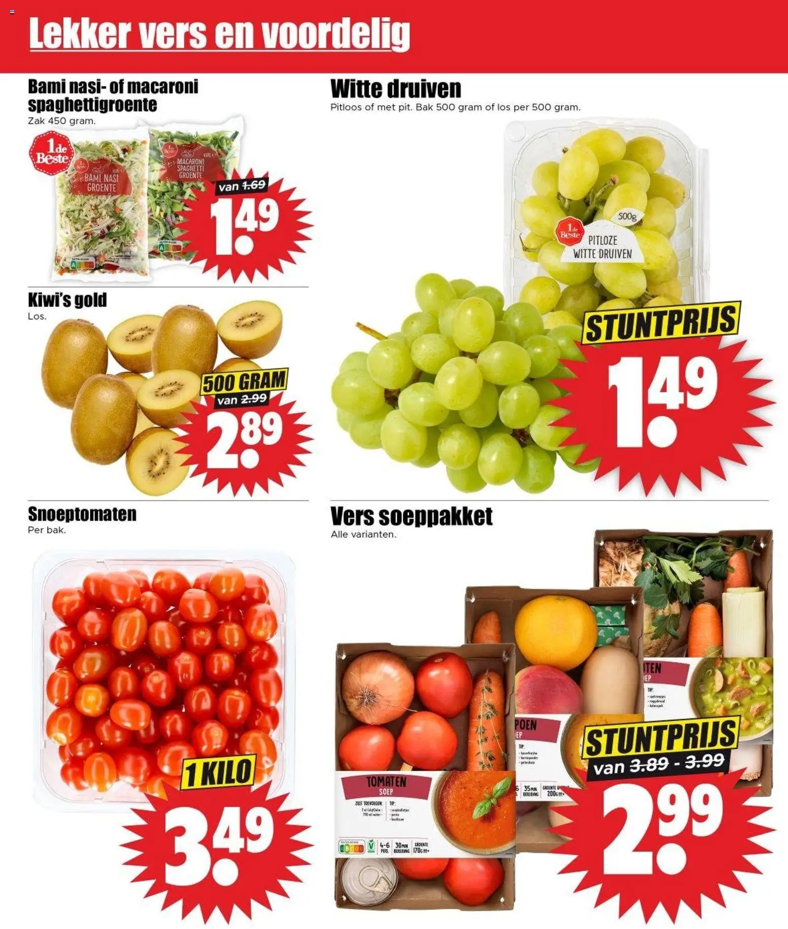 {H1} | Pagina: 30 | Producten: Tomaten, Macaroni, Zak, Kiwi's