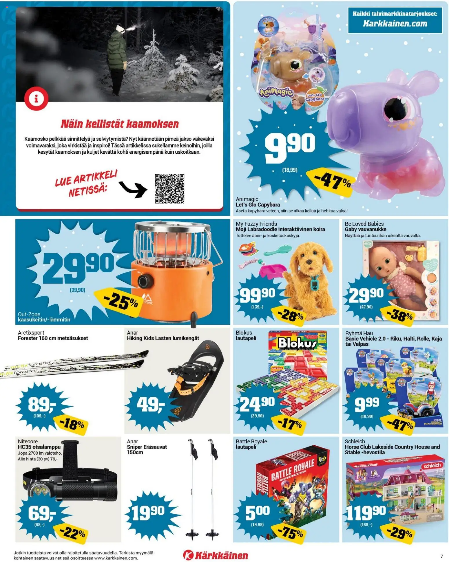 Kärkkäinen tarjoukset – voimassa 21.01.2026 alkaen | Sivu: 7 | Tuotteet: Lumikengät