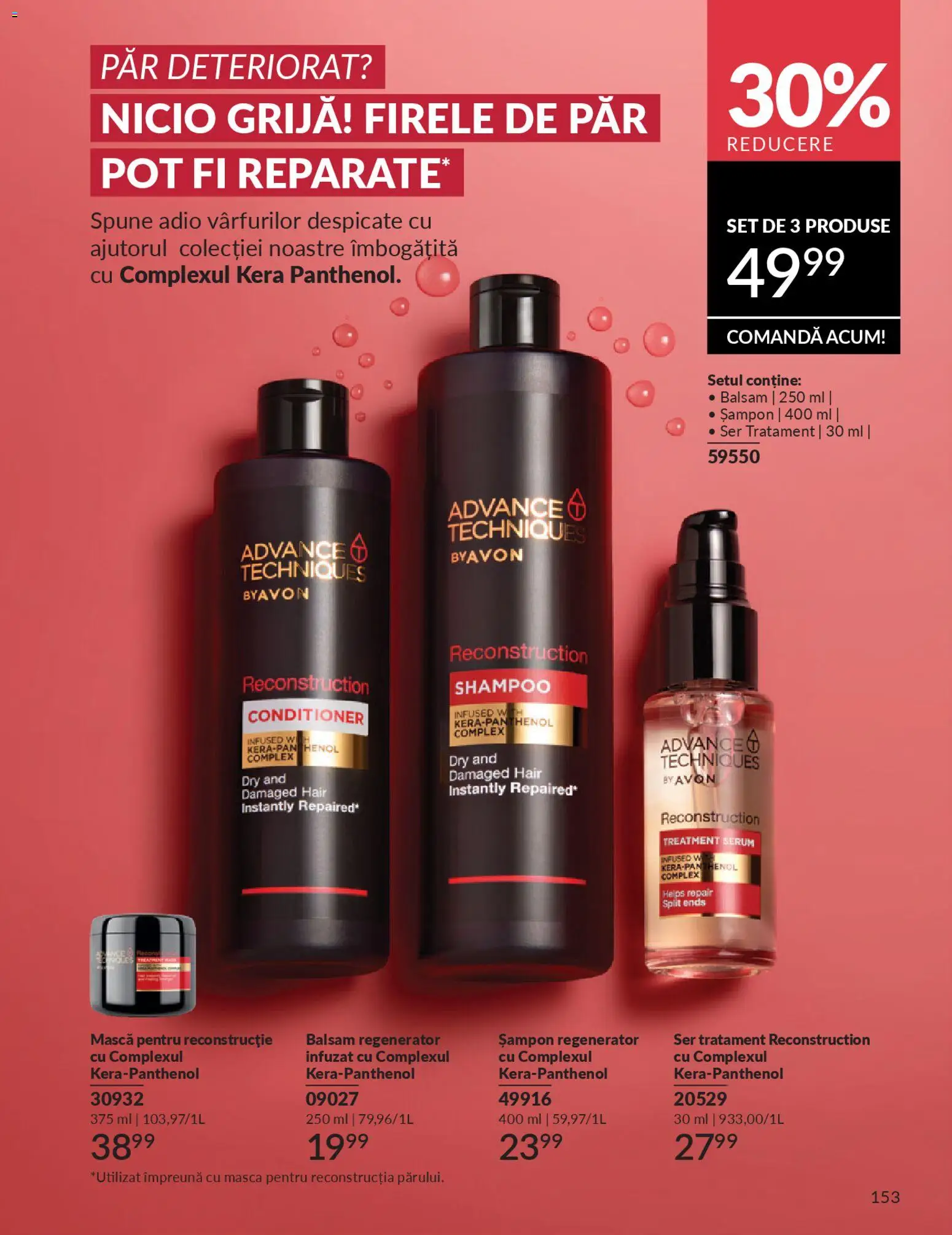 Noul catalog Avon – valabil de la 01.01.2026 | Pagină: 155 | Produse: Serum, Șampon, Balsam