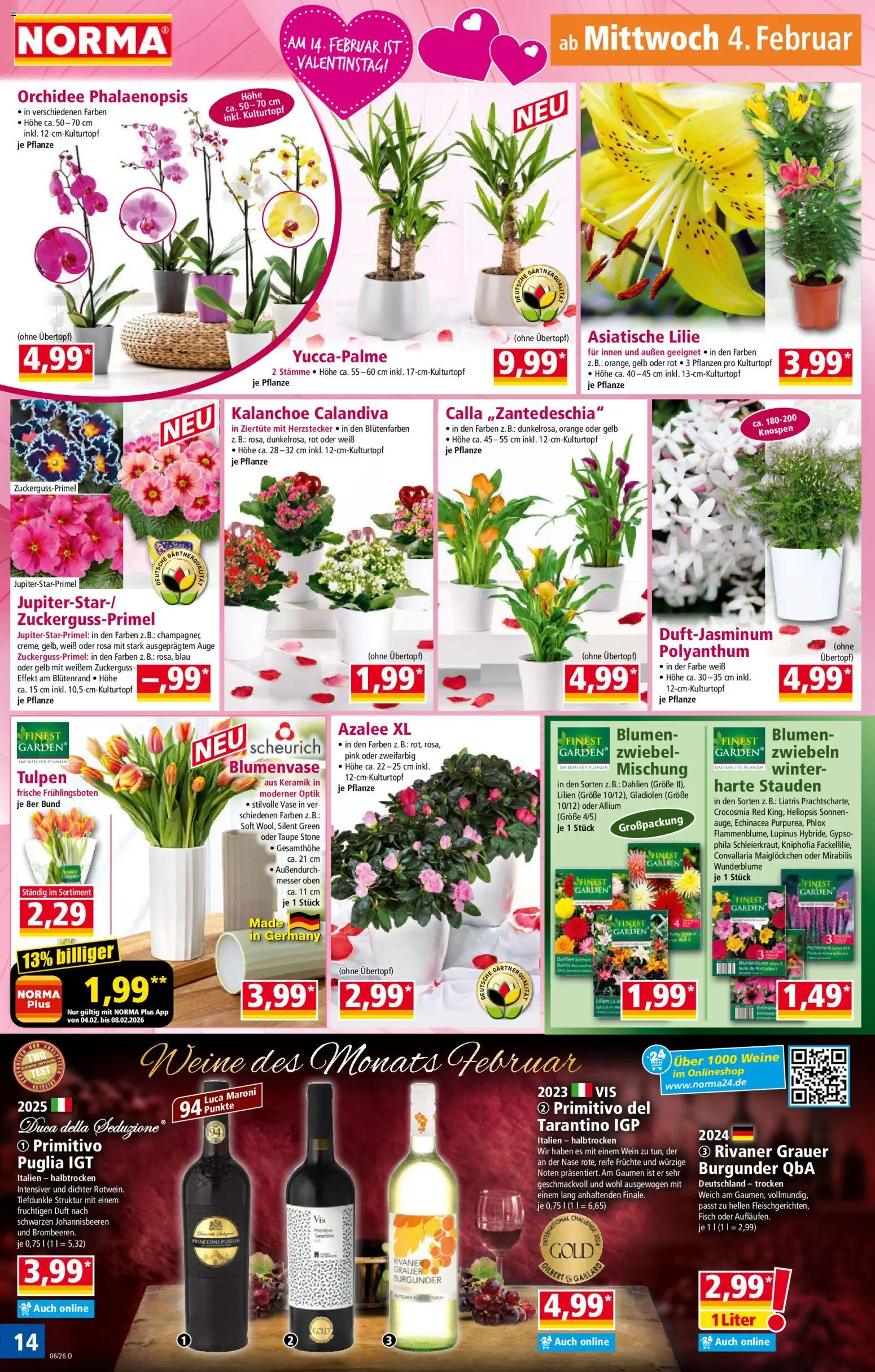 Norma Prospekt 	 – gültig ab 02.02.2026 | Seite: 14 | Produkte: Blumen, Duft, Fisch, Zwiebeln