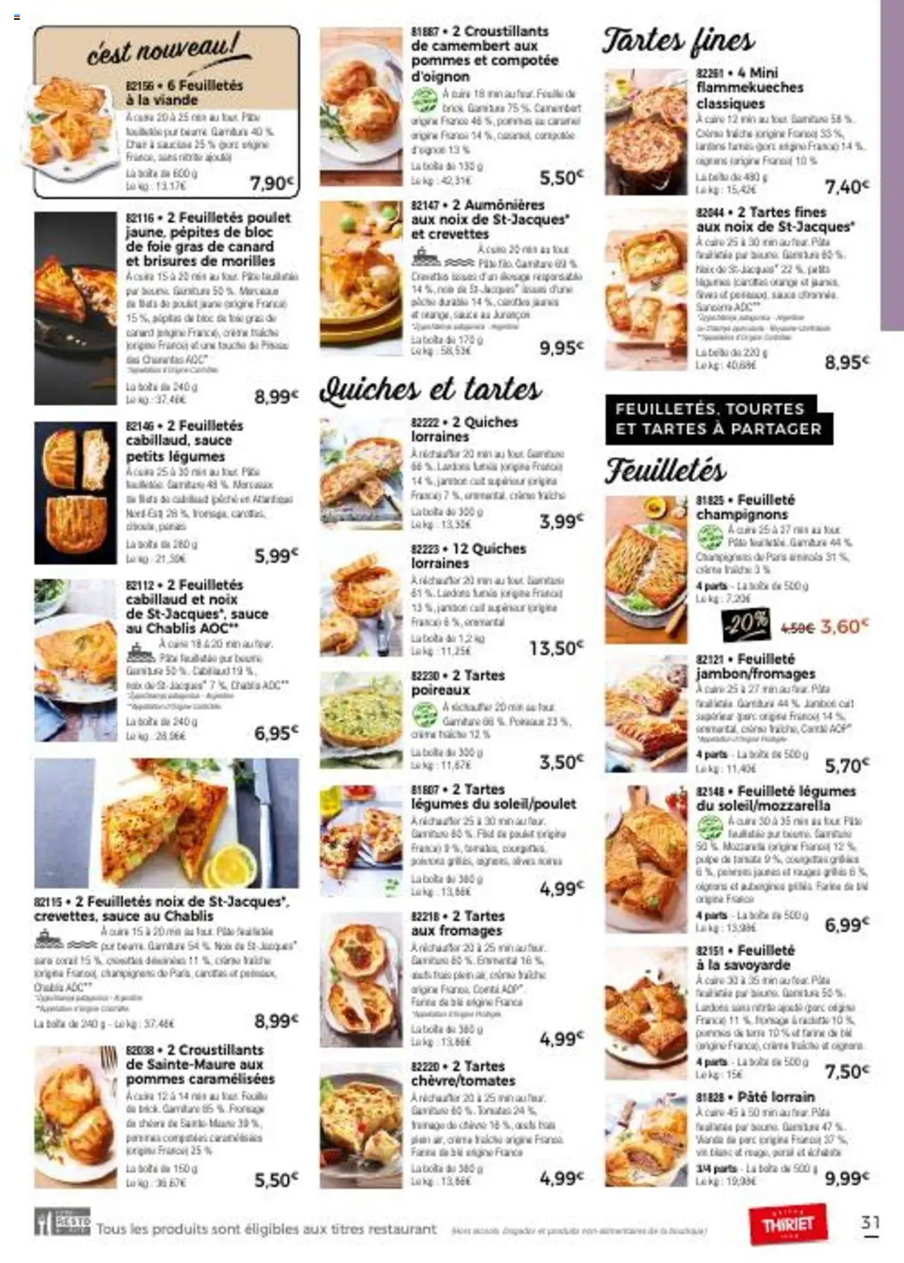  | Page: 31 | Produits: Four, Farine, Camembert, Noix