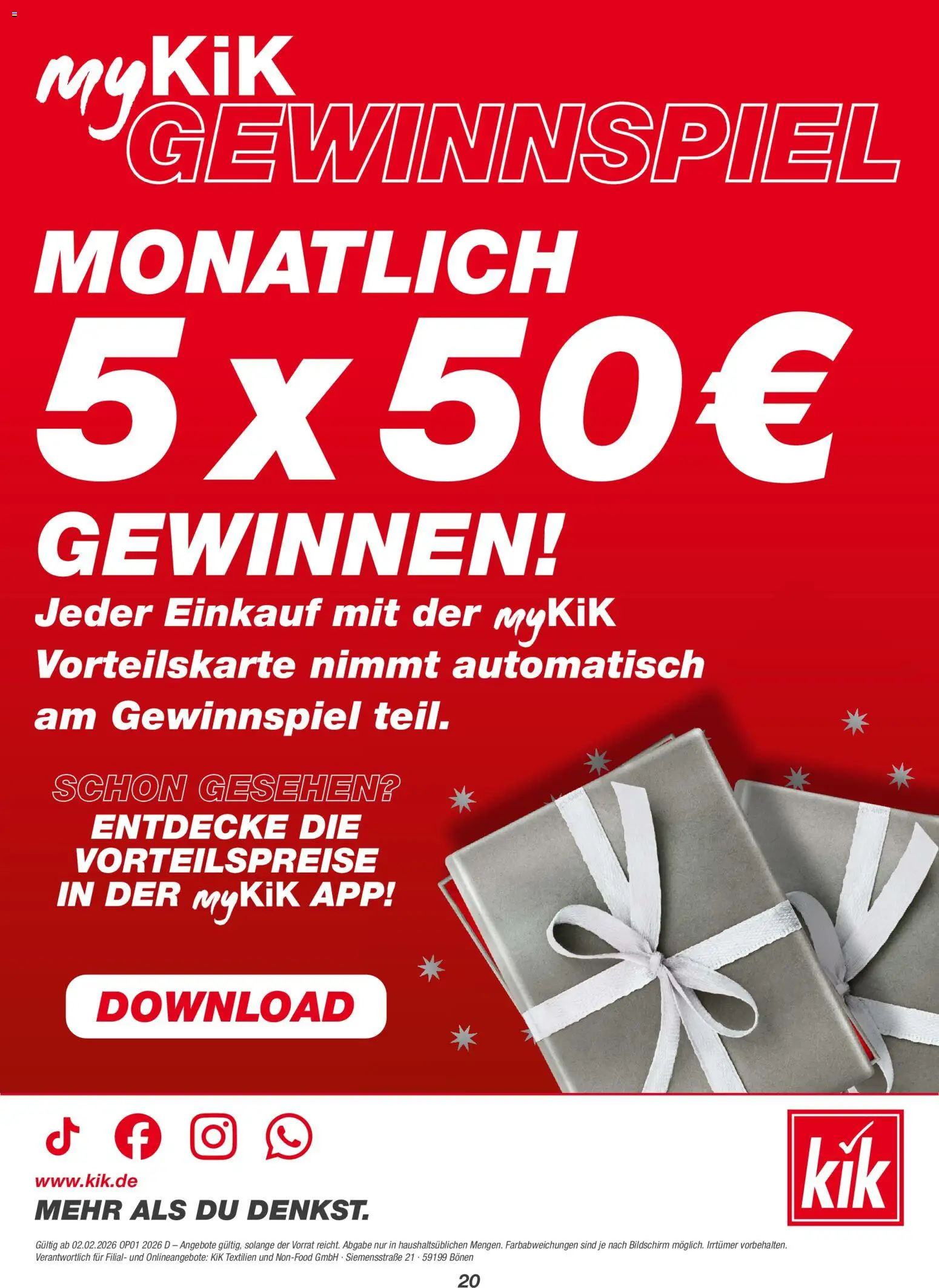 Kik Prospekt 	 – gültig ab 02.02.2026 | Seite: 20 | Produkte: Bildschirm