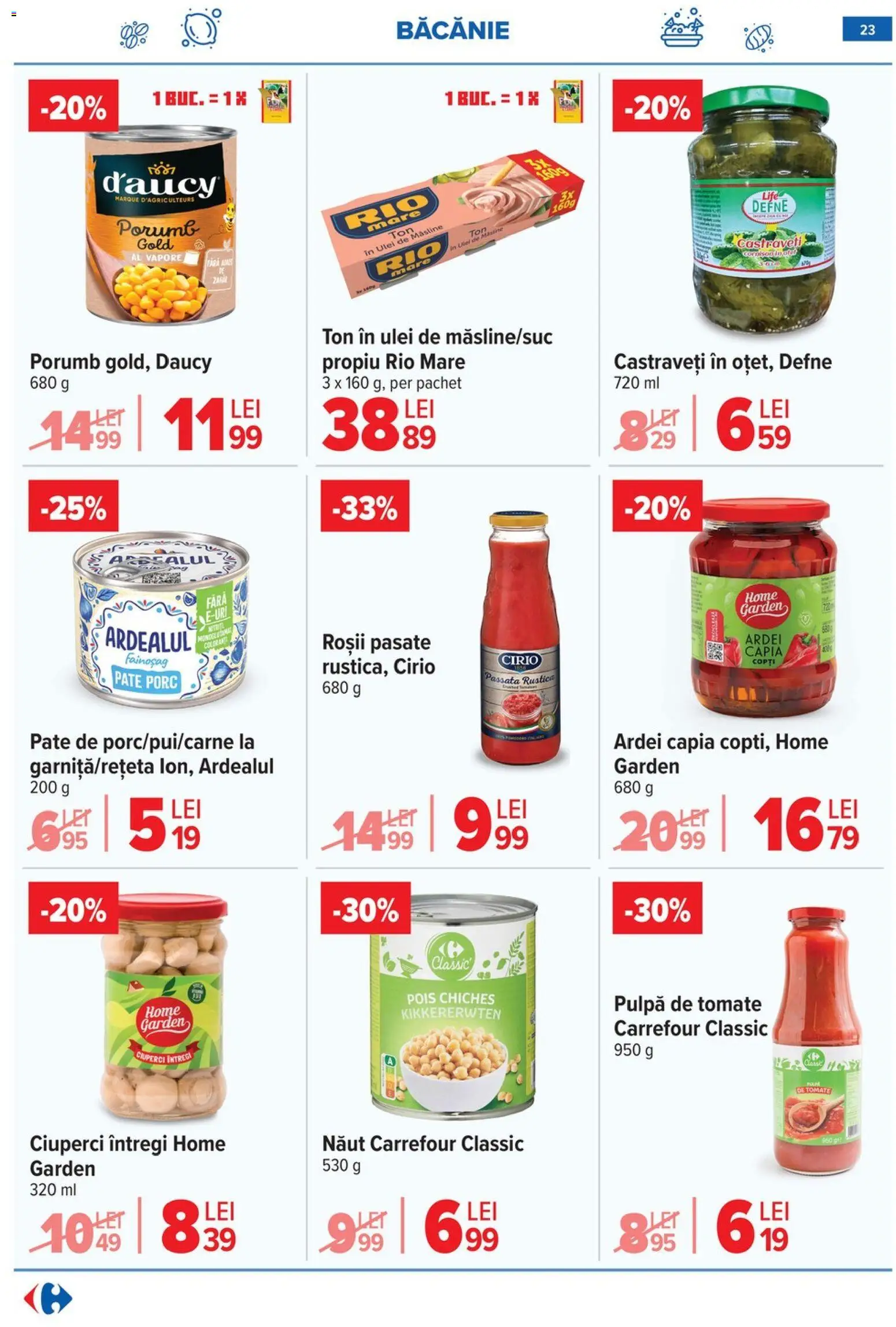 Noul catalog Carrefour – valabil de la 29.04.2026 | Pagină: 24 | Produse: Măsline, Ardei, Konuşturucu Kuş Yemleri, Porumb