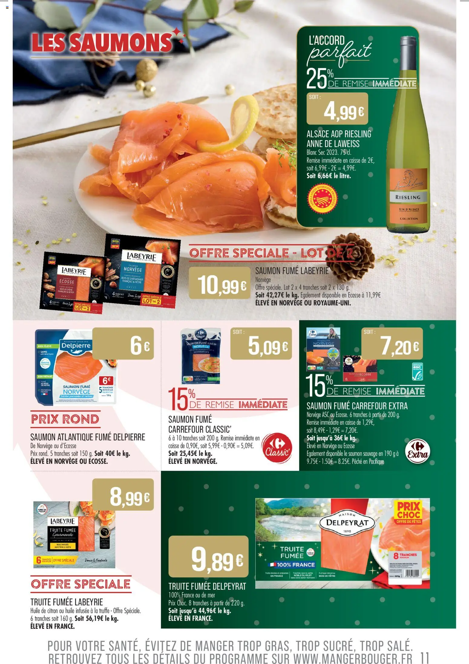 {H1} | Page: 11 | Produits: Saumon fumé, Truite fumée, Vin, Saumon