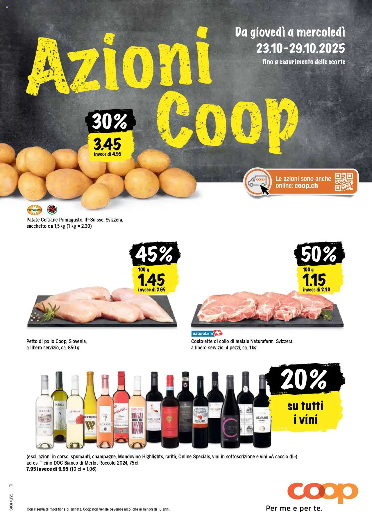 Coop - Una settimana di azioni – gültig ab 23.10.2025 | Seite: 1 | Produkte: Merlot