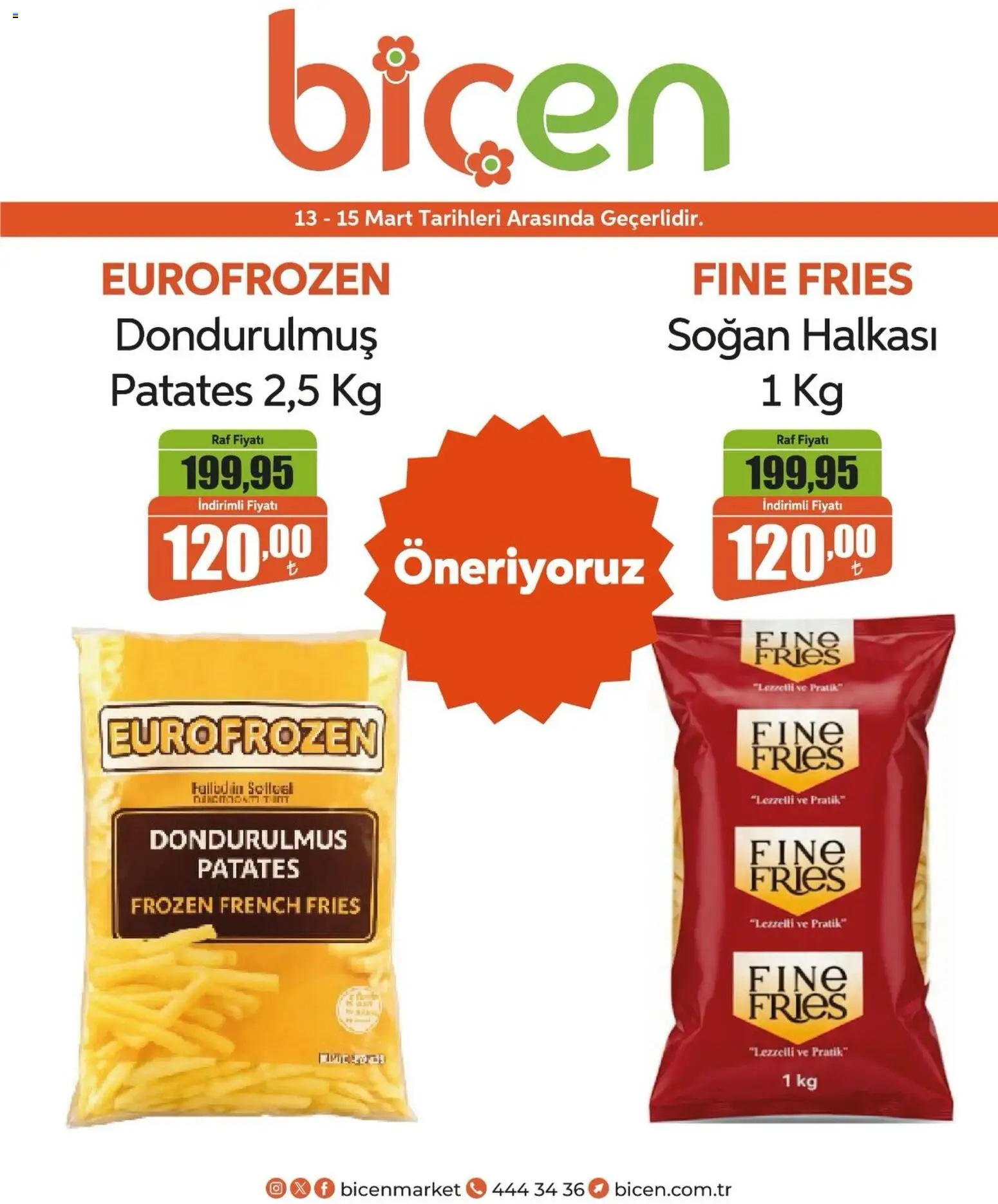 Biçen Market - Hafta Sonu Fırsatları - 13.03.2026 tarihinden itibaren geçerlidir | Sayfa: 1 | Ürünler: Raf, Patates, Soğan