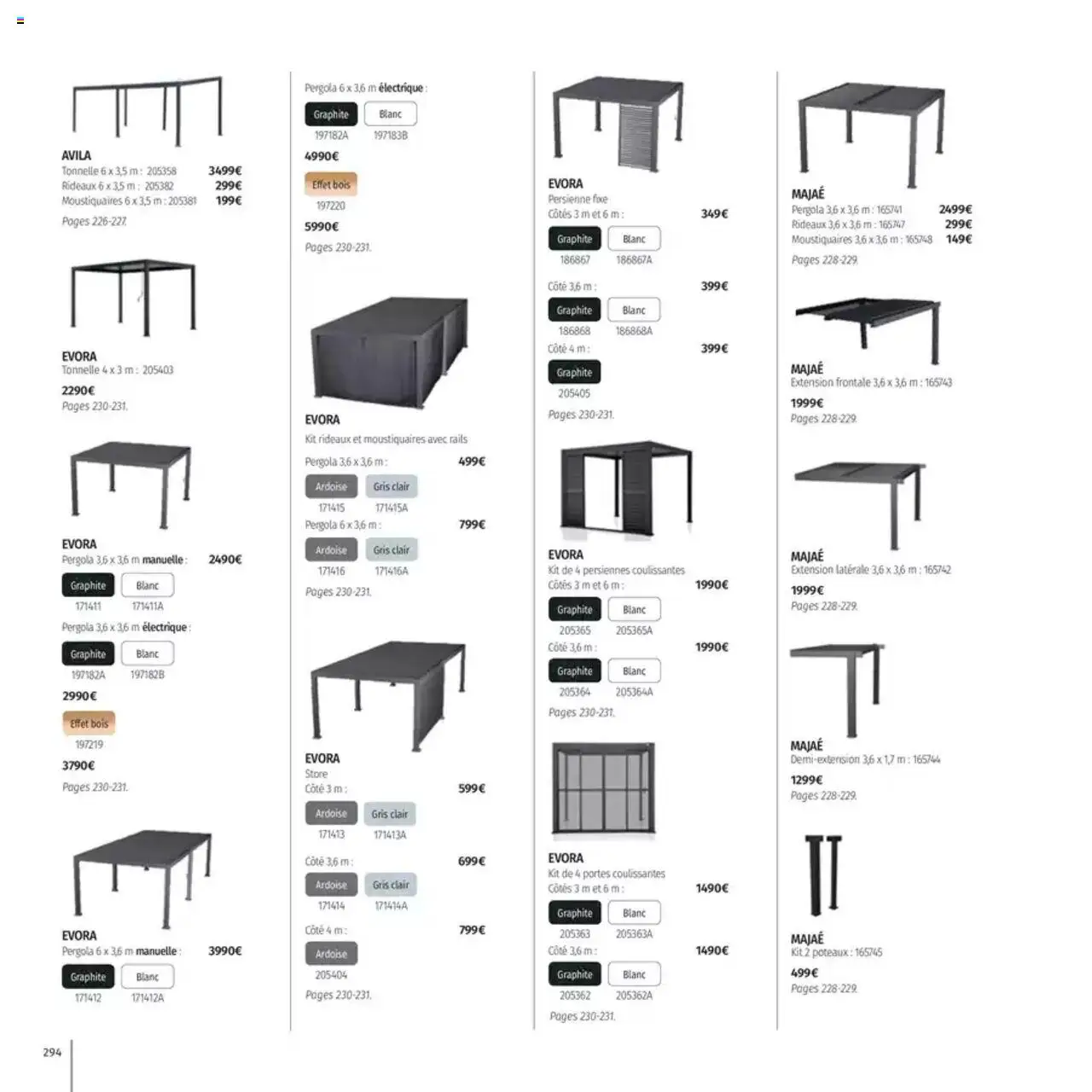  | Page: 294 | Produits: Persiennes, Store, Tonnelle, Portes