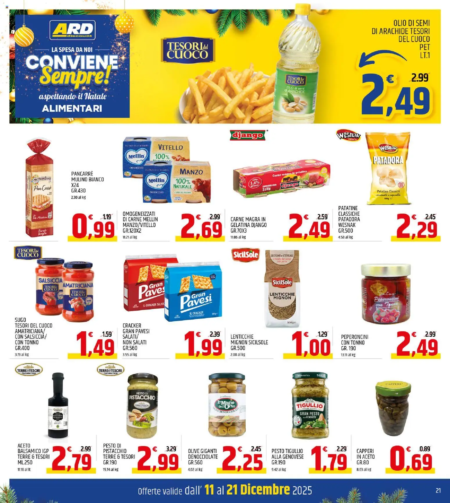 Volantino ARD Discount del 11.12.2025 | Pagina: 21 | Prodotti: Manzo, Pesto, Vitello, Aceto