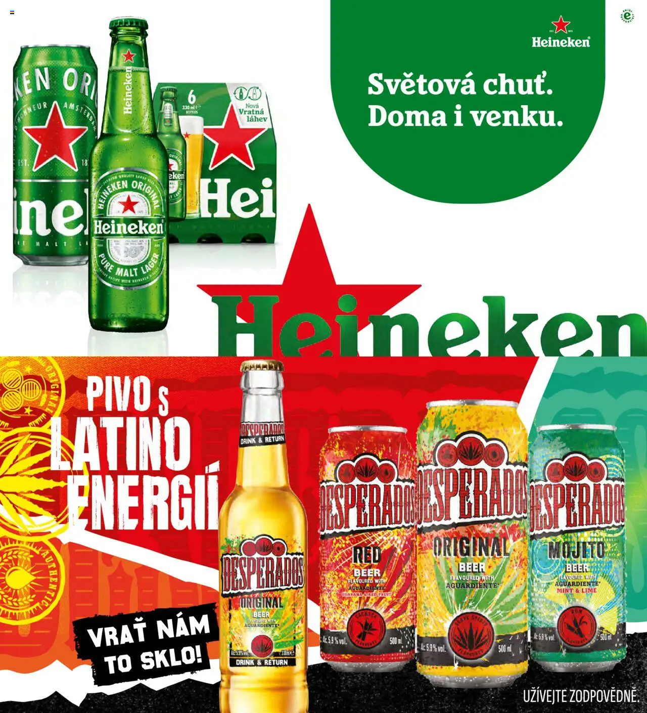 Albert magazín od 01.07.2025 | Strana: 70 | Produkty: Heineken, Desperados, Mojito, Láhev