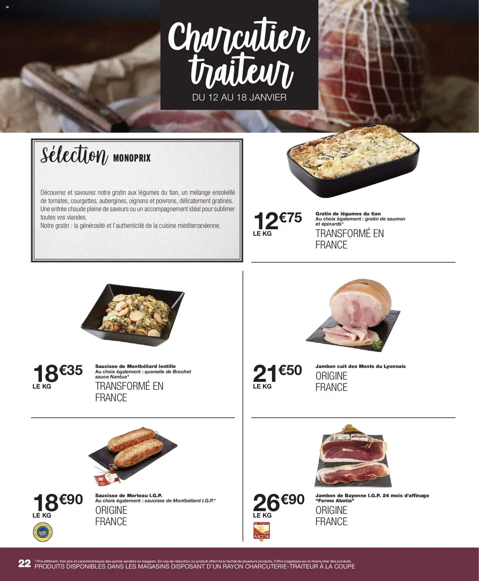 {H1} | Page: 22 | Produits: Lentille, Jambon, Oignons, Saumon