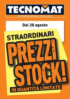Anteprima del volantino TECNOMAT - Straordinari prezzi stock! valido a partire dal 27.08.2025