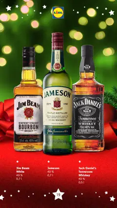 Lidl leták platný od 01.12.2025 | Strana: 19 | Produkty: Jameson, Jim Beam, Bourbon, Jack Daniel's