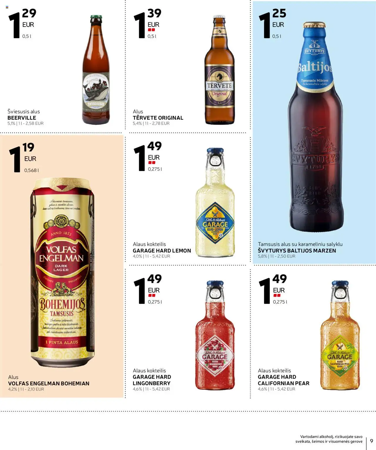 Rimi akcijos nuo 07.10.2025 | Puslapis: 9 | Prekių: Alus