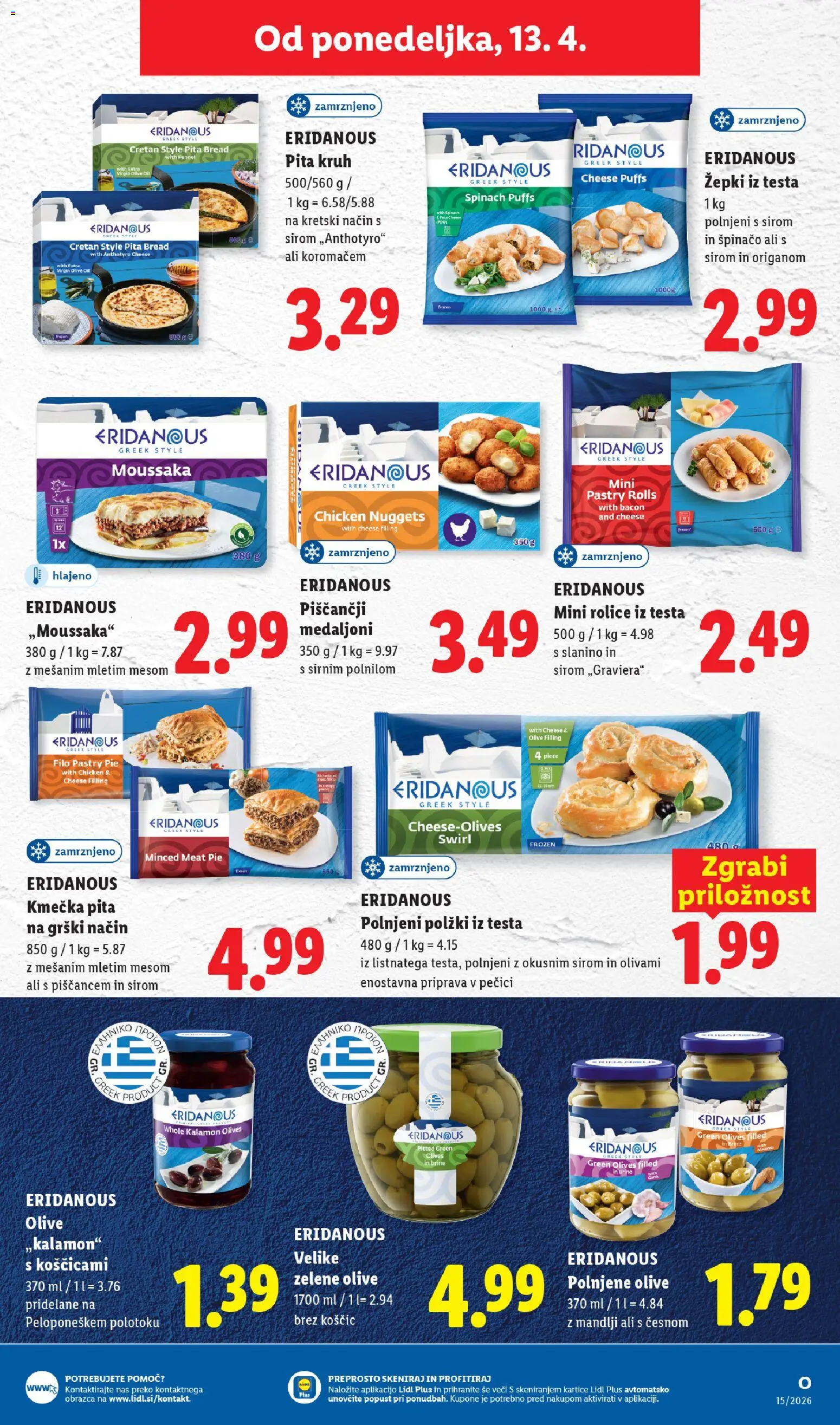 Novi Lidl katalog ponudbe – veljaven od 09.04.2026 | Stran: 51 | Izdelki: Mandlji, Pita, Olive, Kruh