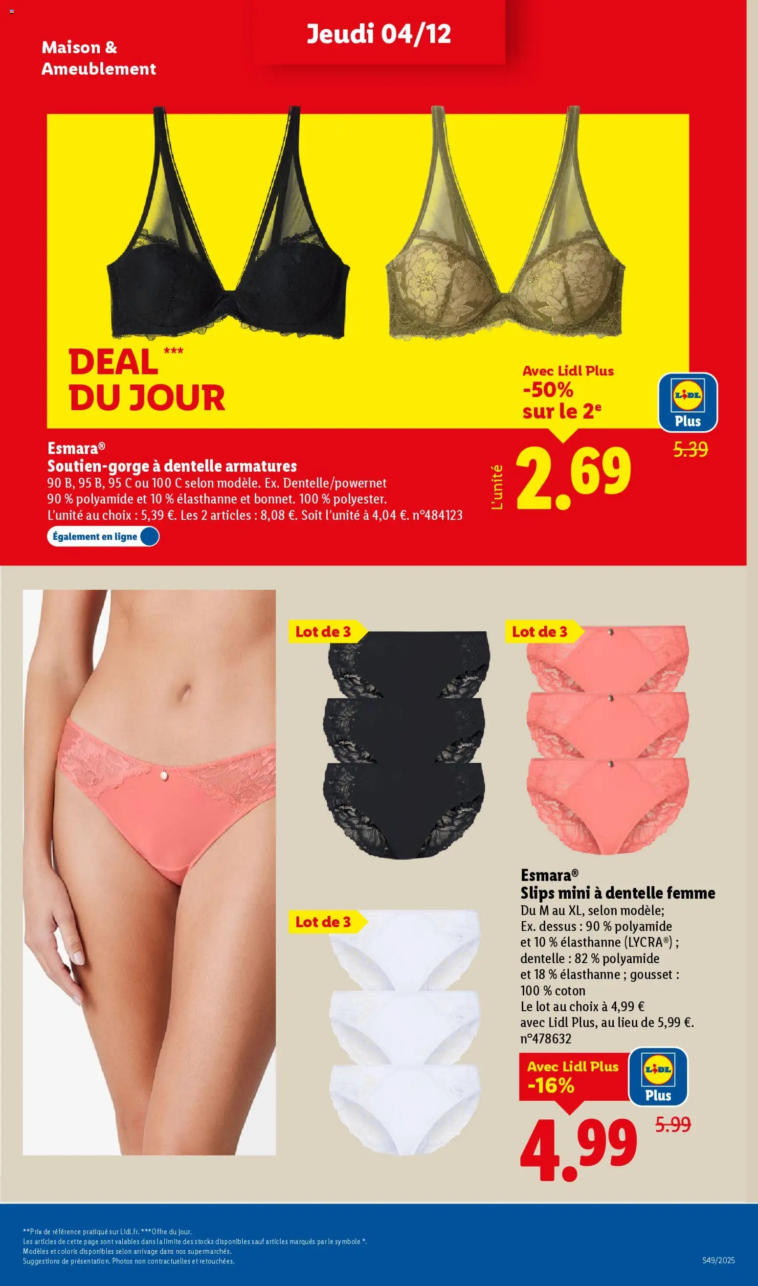 {H1} | Page: 5 | Produits: Coton, Soutien-gorge, Slips
