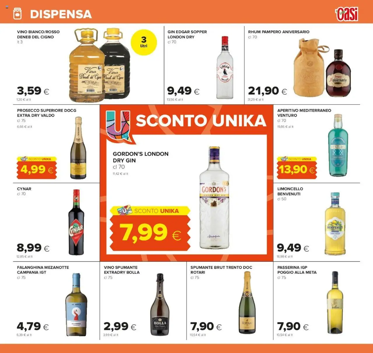 Volantino Oasi del 24.07.2025 | Pagina: 21 | Prodotti: Gin, Prosecco, Limoncello, Aperitivo