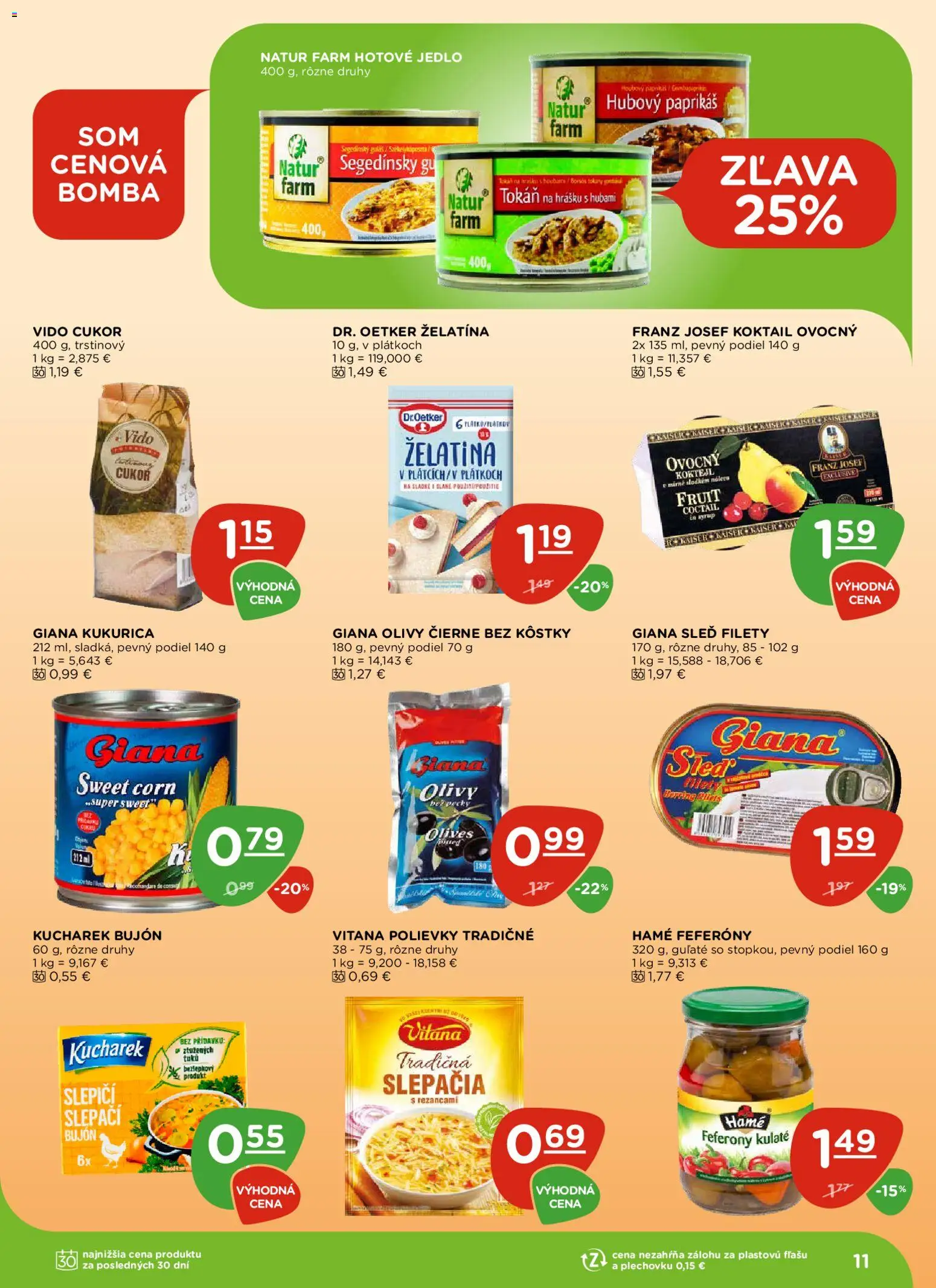 Nové Terno akcie – leták je platný od 30.10.2025 | Strana: 11 | Produkty: Bujón, Cukor, Kukurica