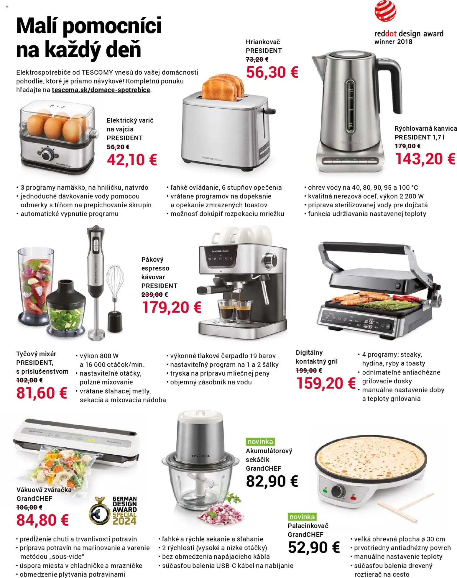 Nové TESCOMA akcie – leták je platný od 02.03.2026 | Strana: 5 | Produkty: Gril, Čerpadlo, Zváračka, Kávovar