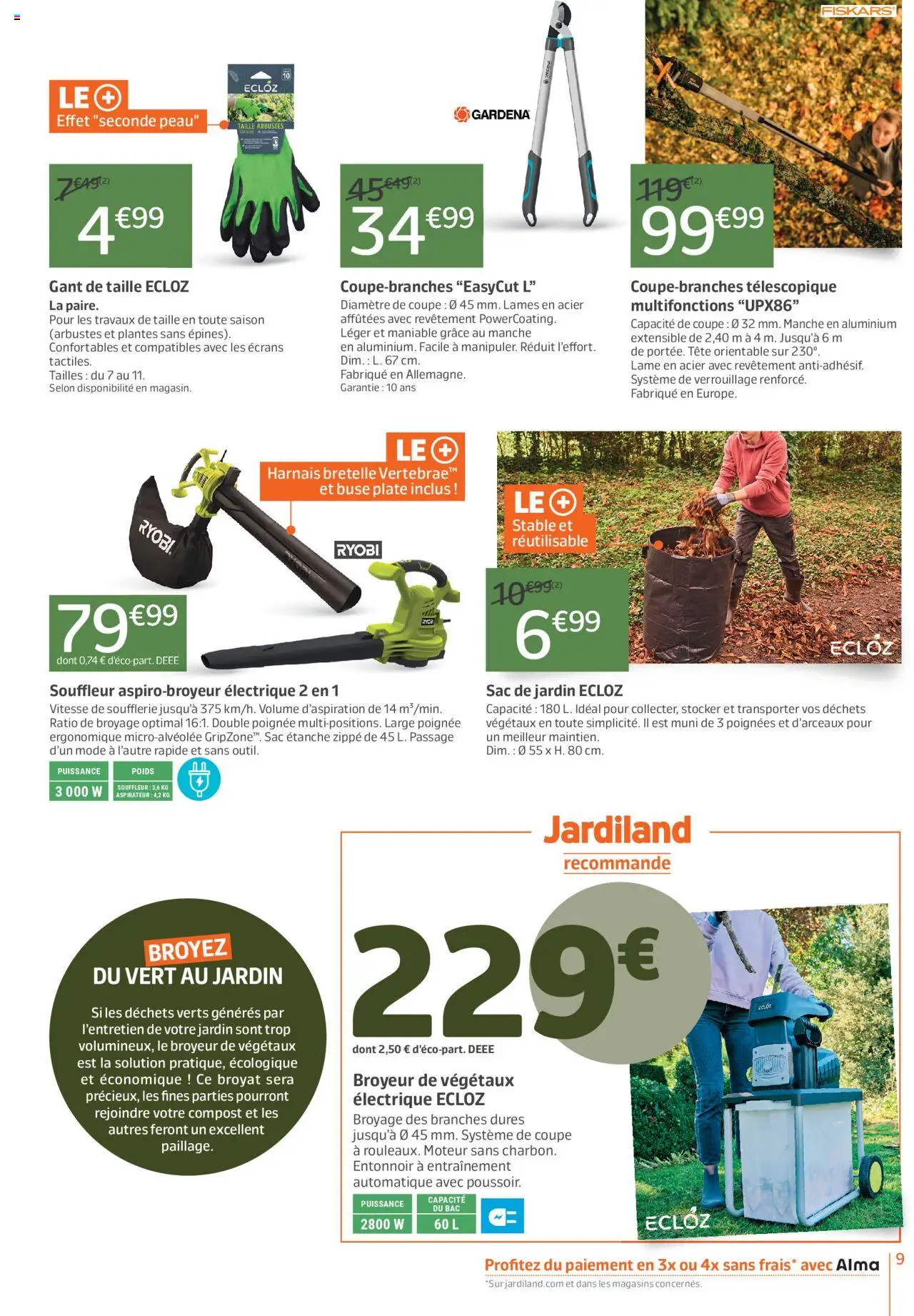 {H1} | Page: 9 | Produits: Aspirateur, Plantes, Broyeur, Poignées