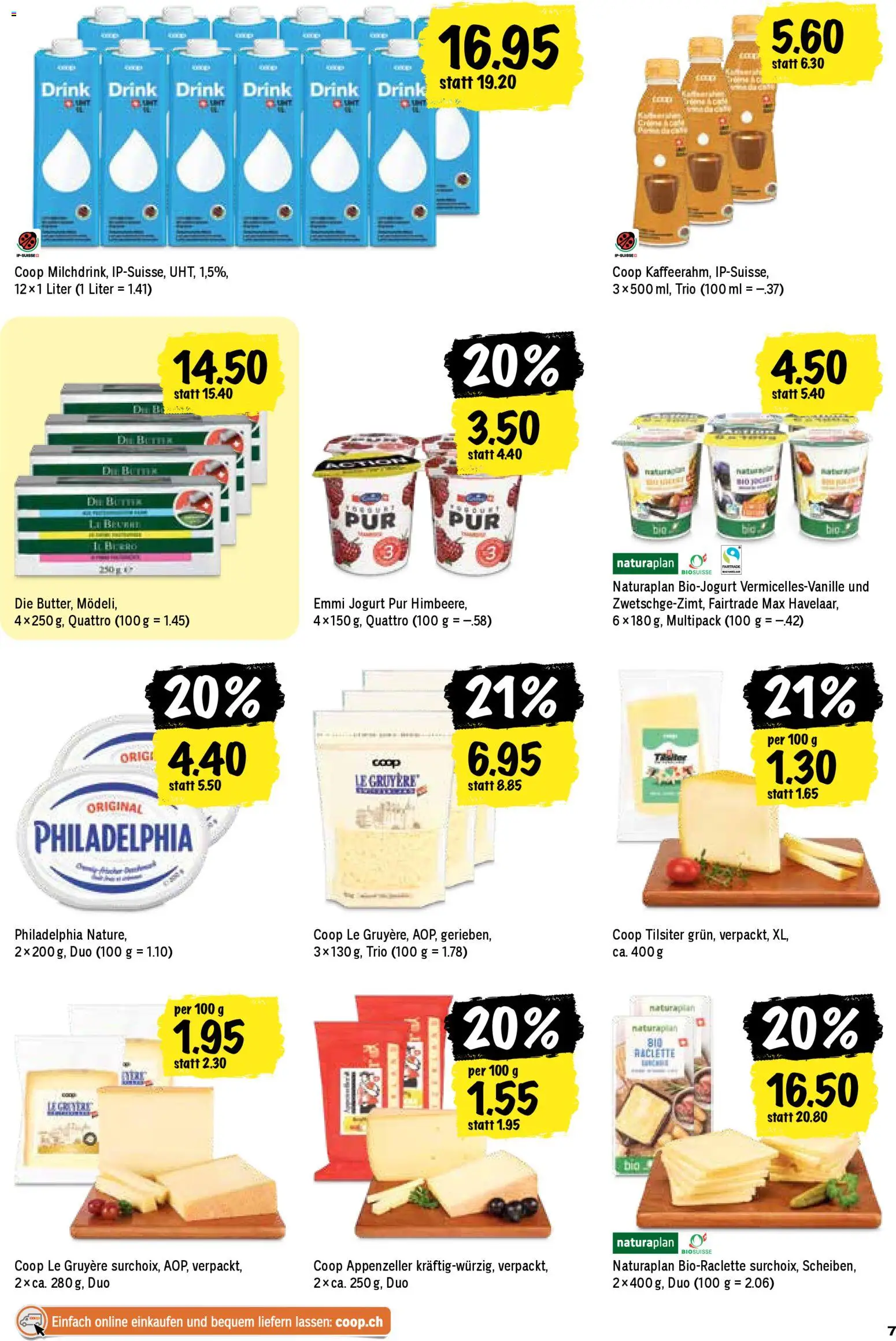 Coop Aktionen – gültig ab 12.02.2026 | Seite: 7 | Produkte: Butter, Himbeere, Raclette