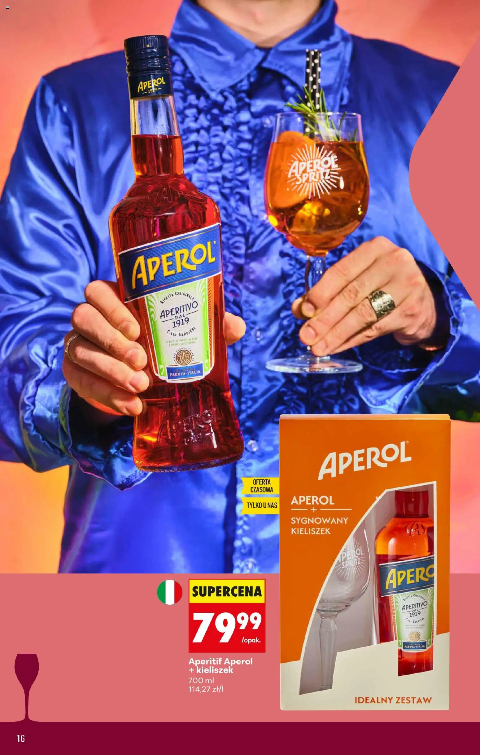 Biedronka gazetka - Czas na toast od 02.01.2026 | Strona: 16 | Produkty: Aperol