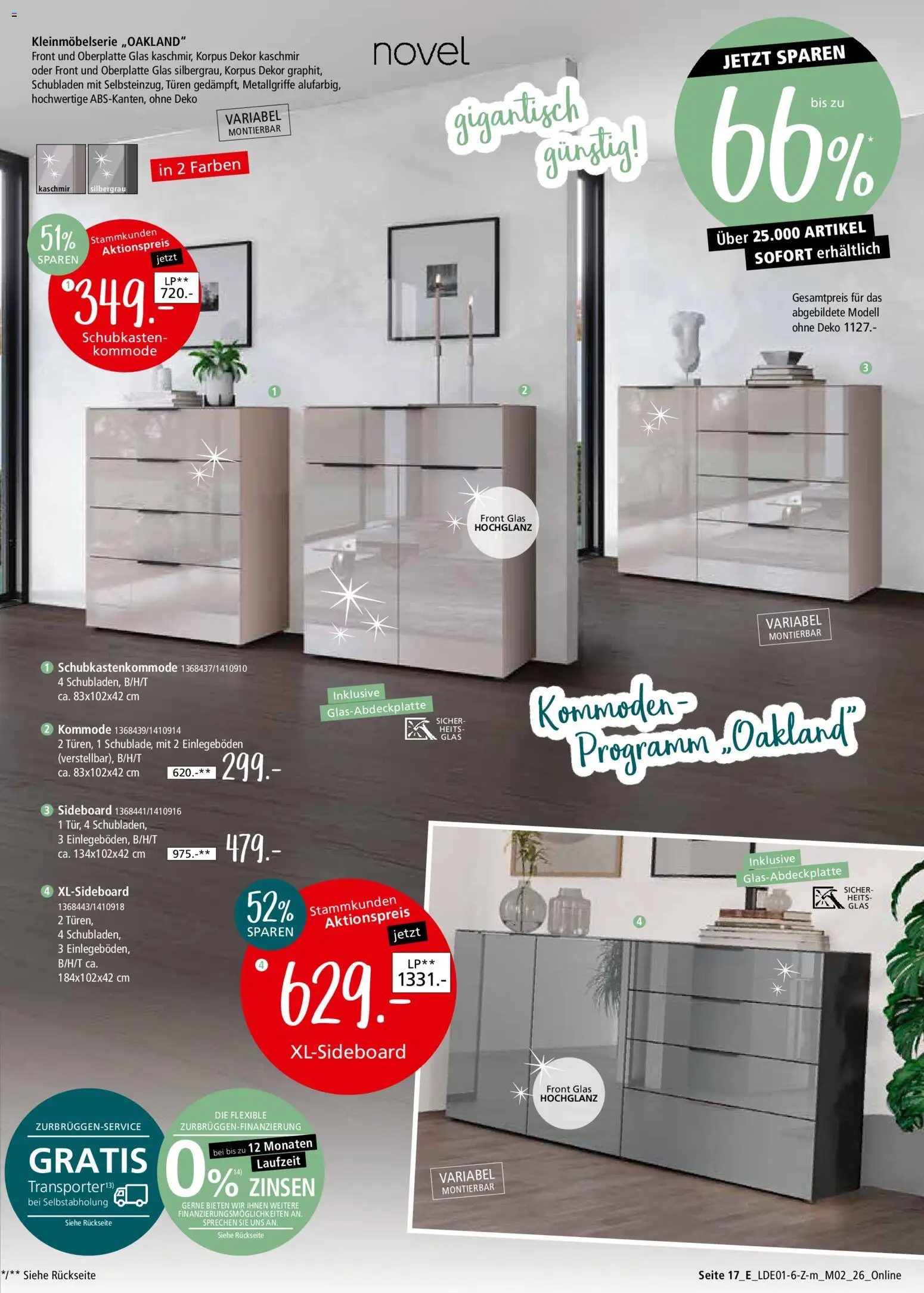 Zurbrüggen Z2 unschlagbar günstig – gültig ab 27.01.2026 | Seite: 31 | Produkte: Sideboard, Kommode