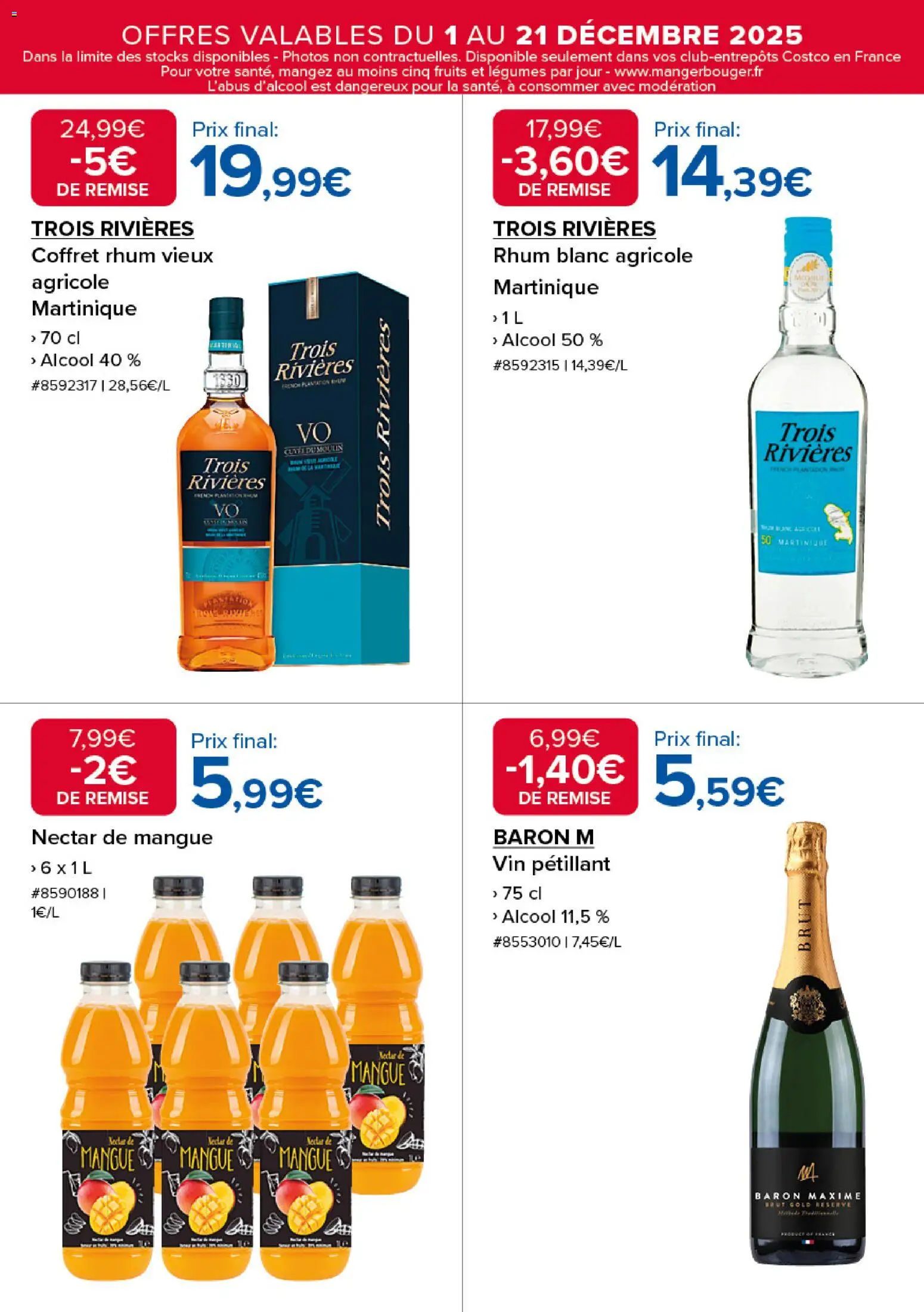 {H1} | Page: 7 | Produits: Alcool, Mangue, Rhum, Vin