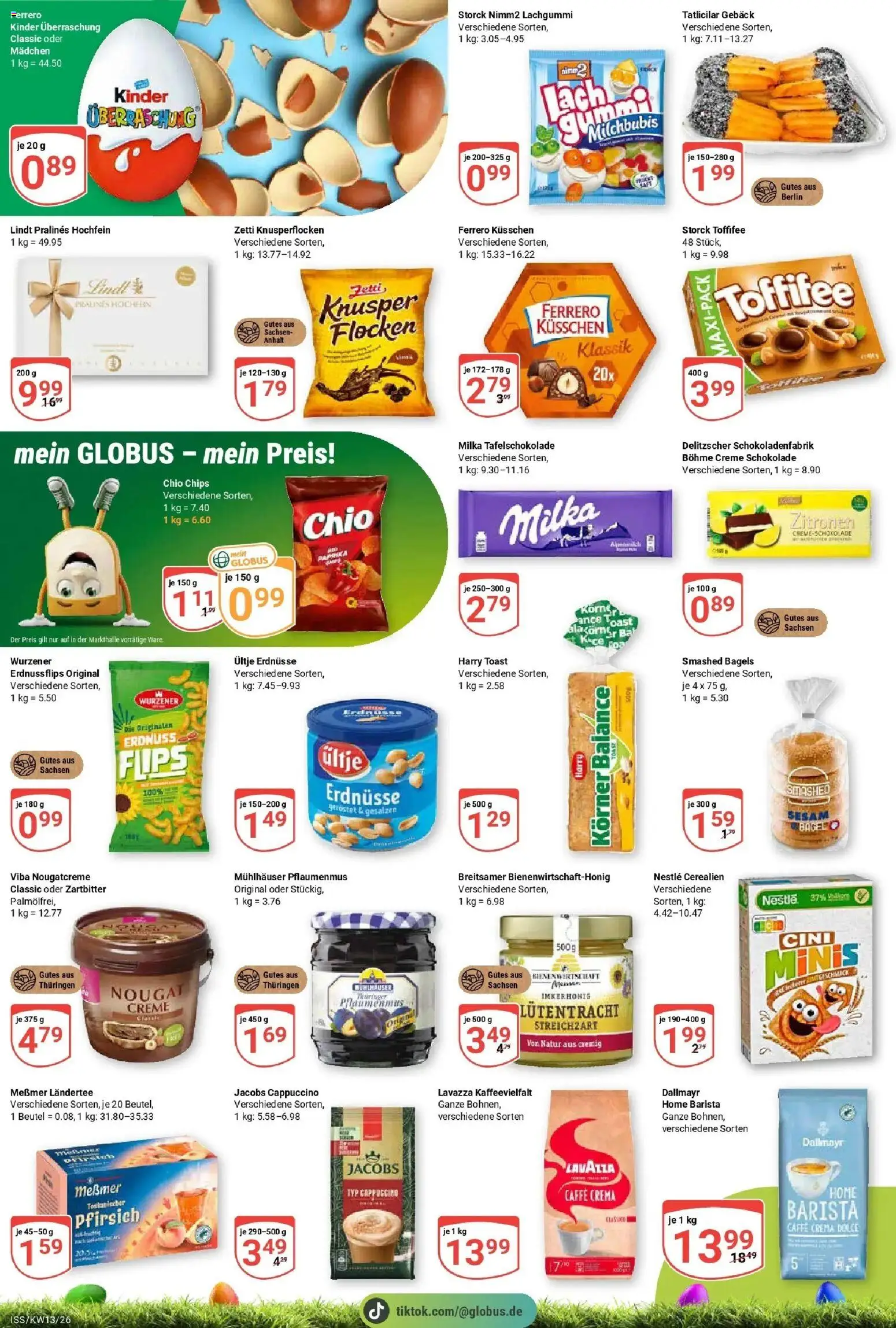 Globus prospekt Isserstedt	 – gültig ab 23.03.2026 | Seite: 4 | Produkte: Erdnüsse, Messmer, Milka, Toffifee