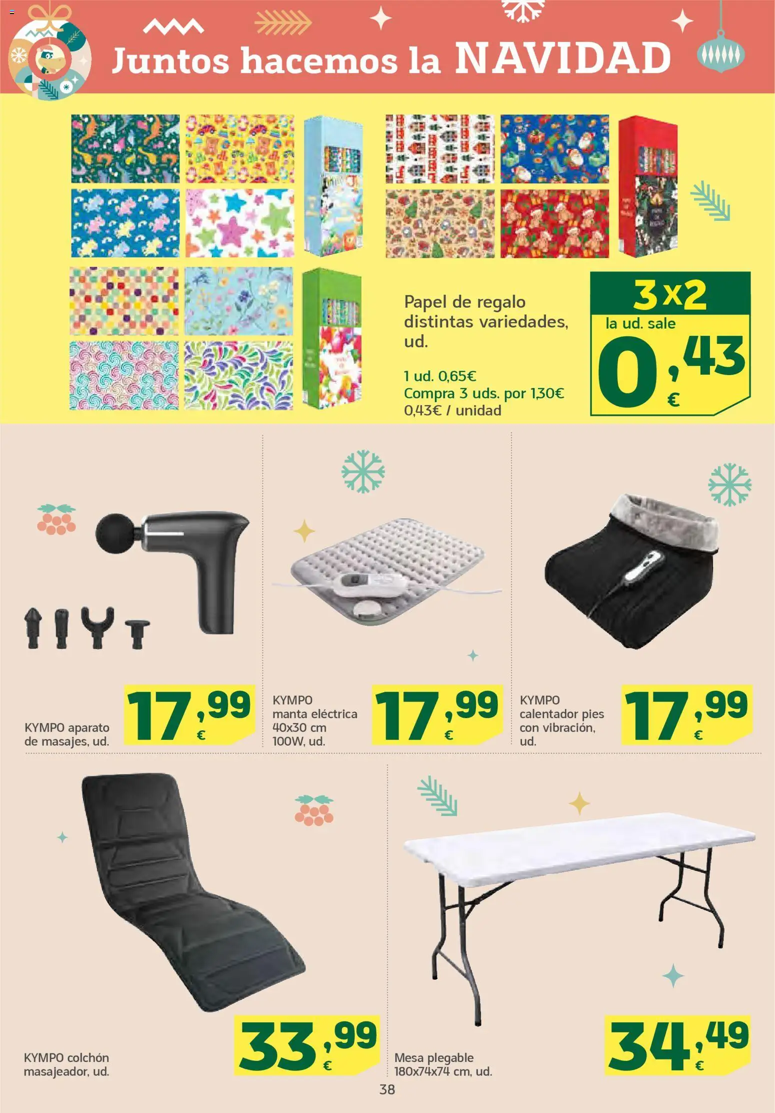 HiperDino folleto │ válido desde el 18.12.2025 | Página: 38 | Productos: Κρέμα μαλλιών, Colchon, Manta, Mesa