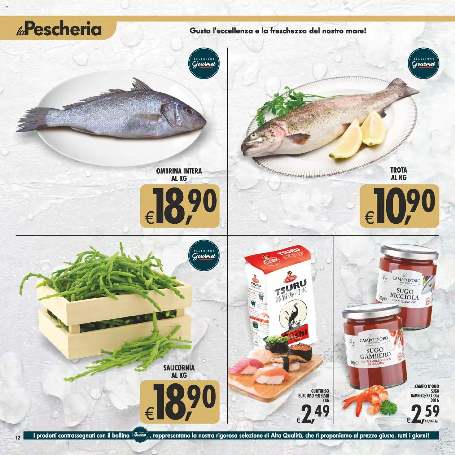 Volantino Decò del 07.04.2026 | Pagina: 12 | Prodotti: Riso, Trota, Melanzane, Sushi