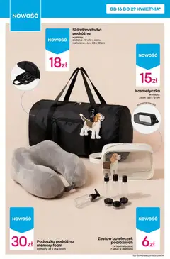 Pogląd oferty "Pepco gazetka" - ważna od 16.04.2026 | Strona: 14 | Produkty: Torba podróżna, Torba, Poduszka