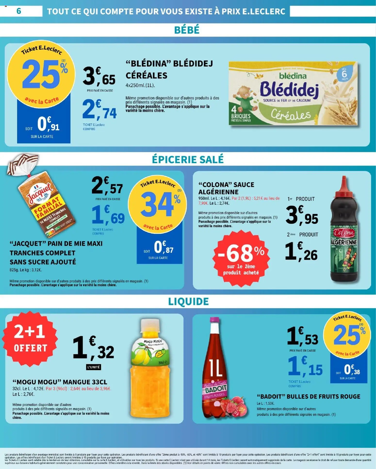 {H1} | Page: 6 | Produits: Mogu Mogu, Mangue, Briques, Pain