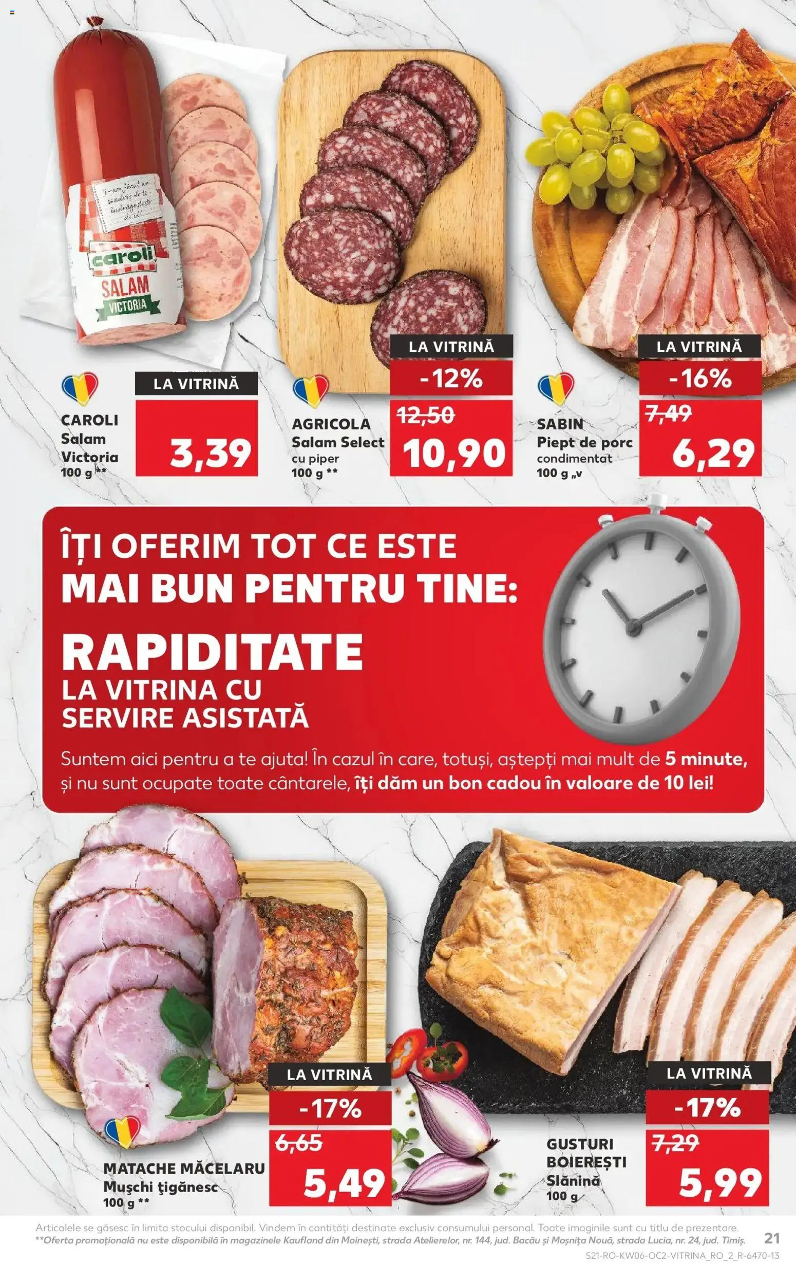 Noul catalog Kaufland – valabil de la 04.02.2026 | Pagină: 21 | Produse: Vitrină, Bacon, Salam, Piper
