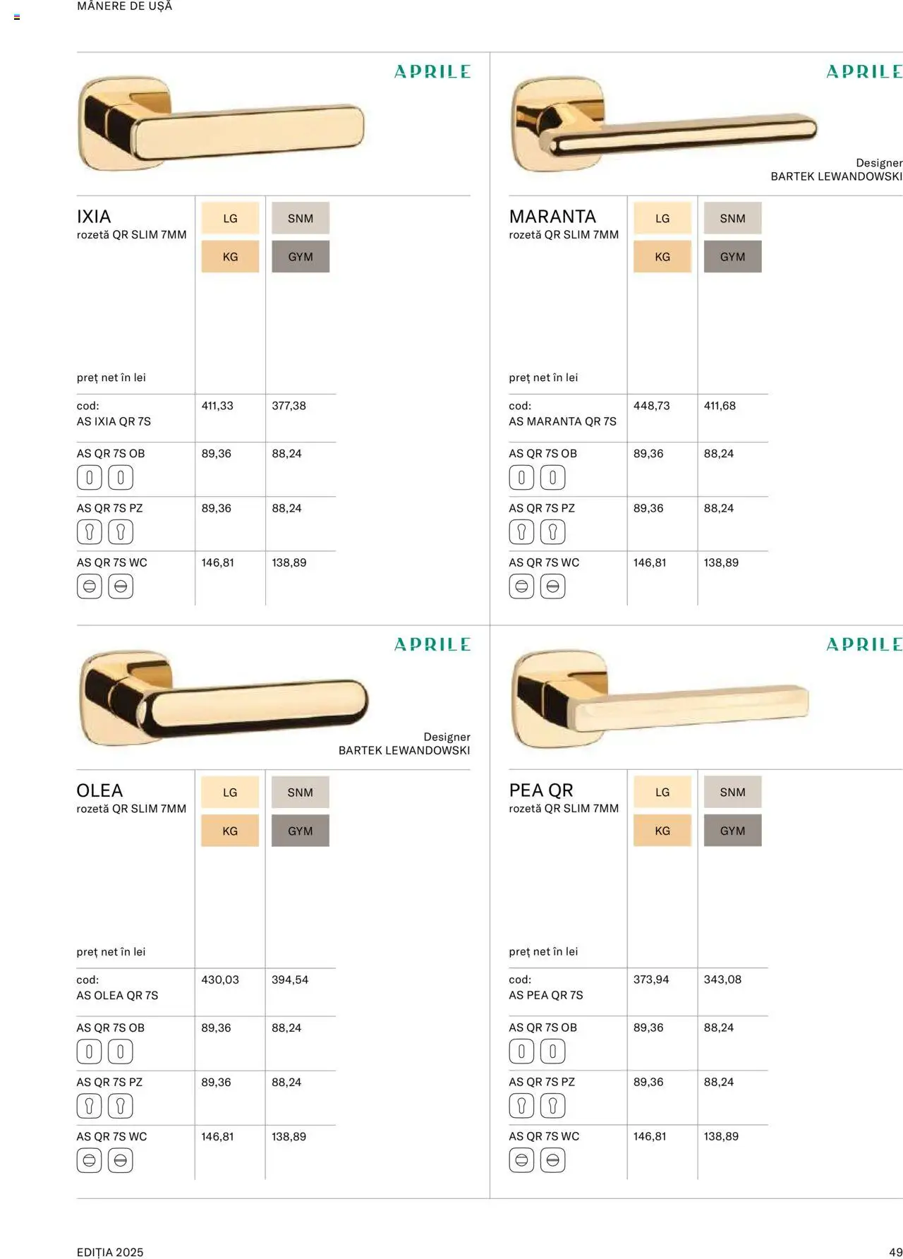 Noul catalog Proges – valabil de la 08.09.2025 | Pagină: 51 | Produse: Ușă