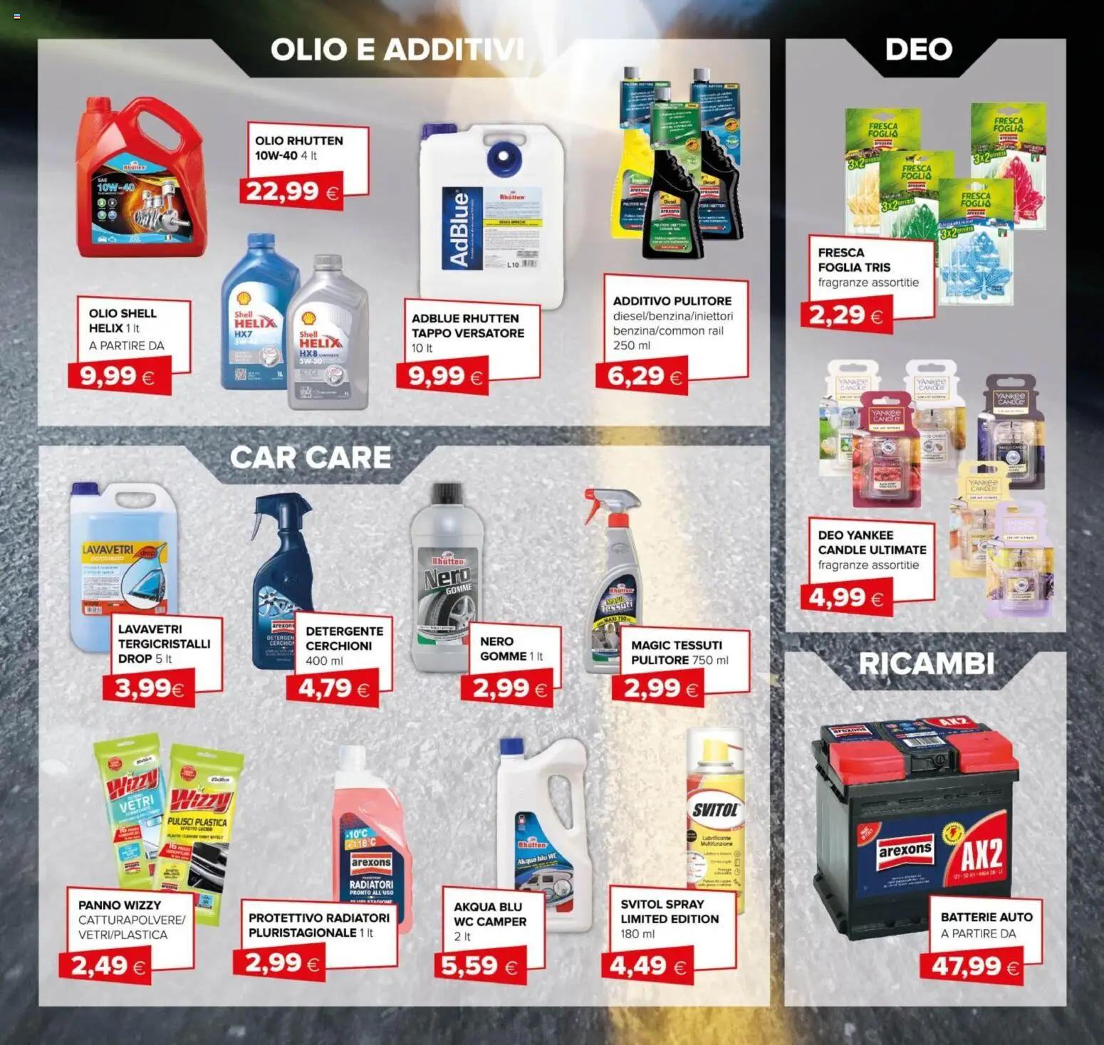 Volantino Oasi del 07.04.2026 | Pagina: 22 | Prodotti: Detergente, Lubrificante, WC, Batterie